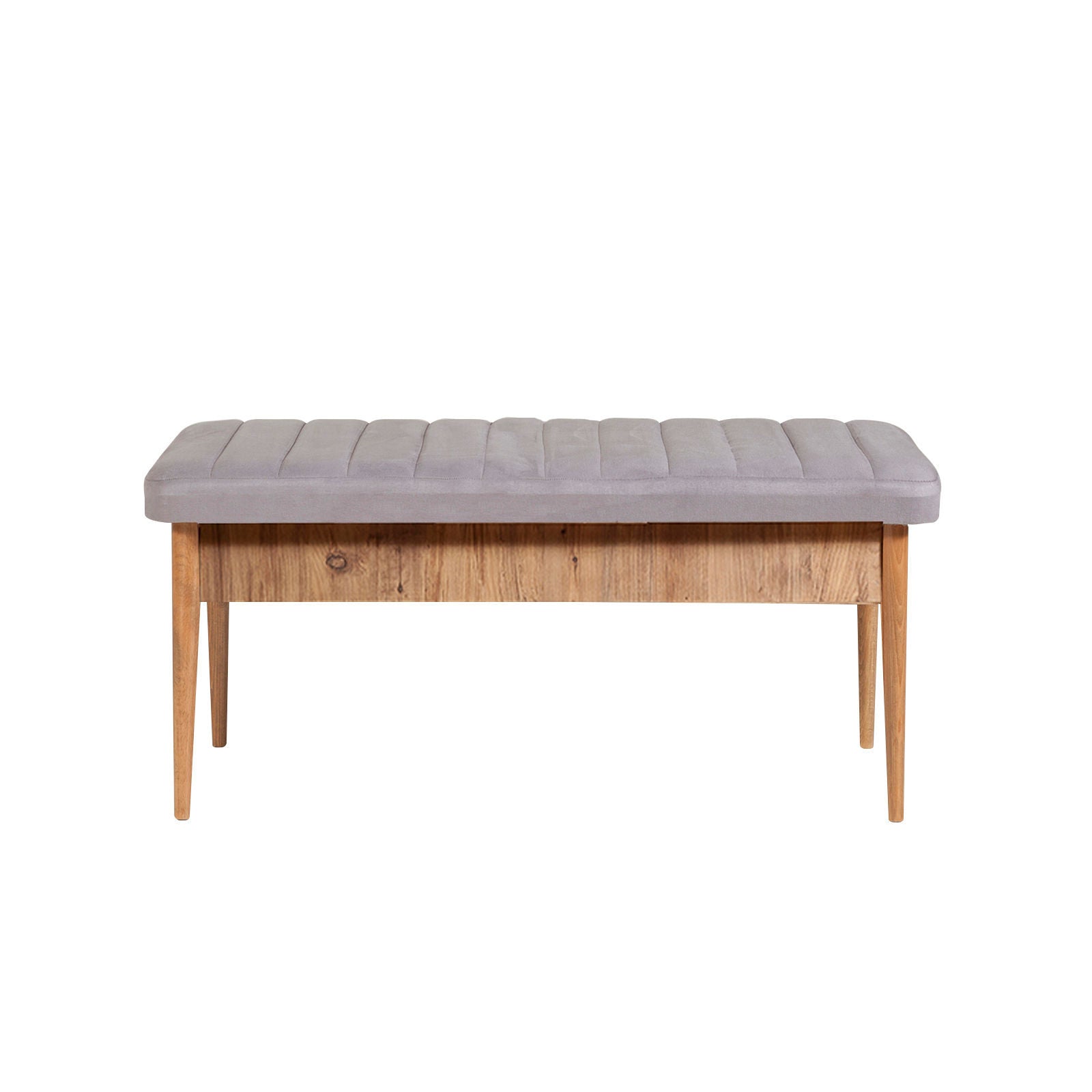 Vina Velvet Bench in Atlantic Pine and Soho
