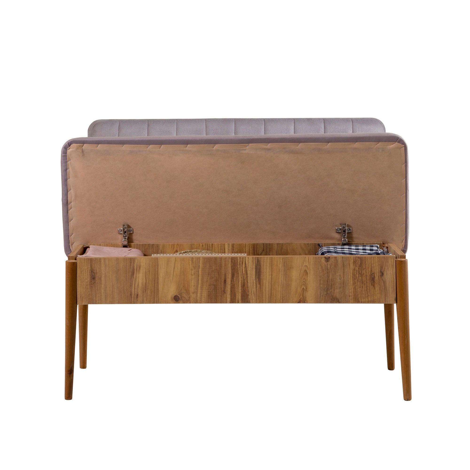 Vina Velvet Storage Bench in Atlantic Pine and Soho – product image 4