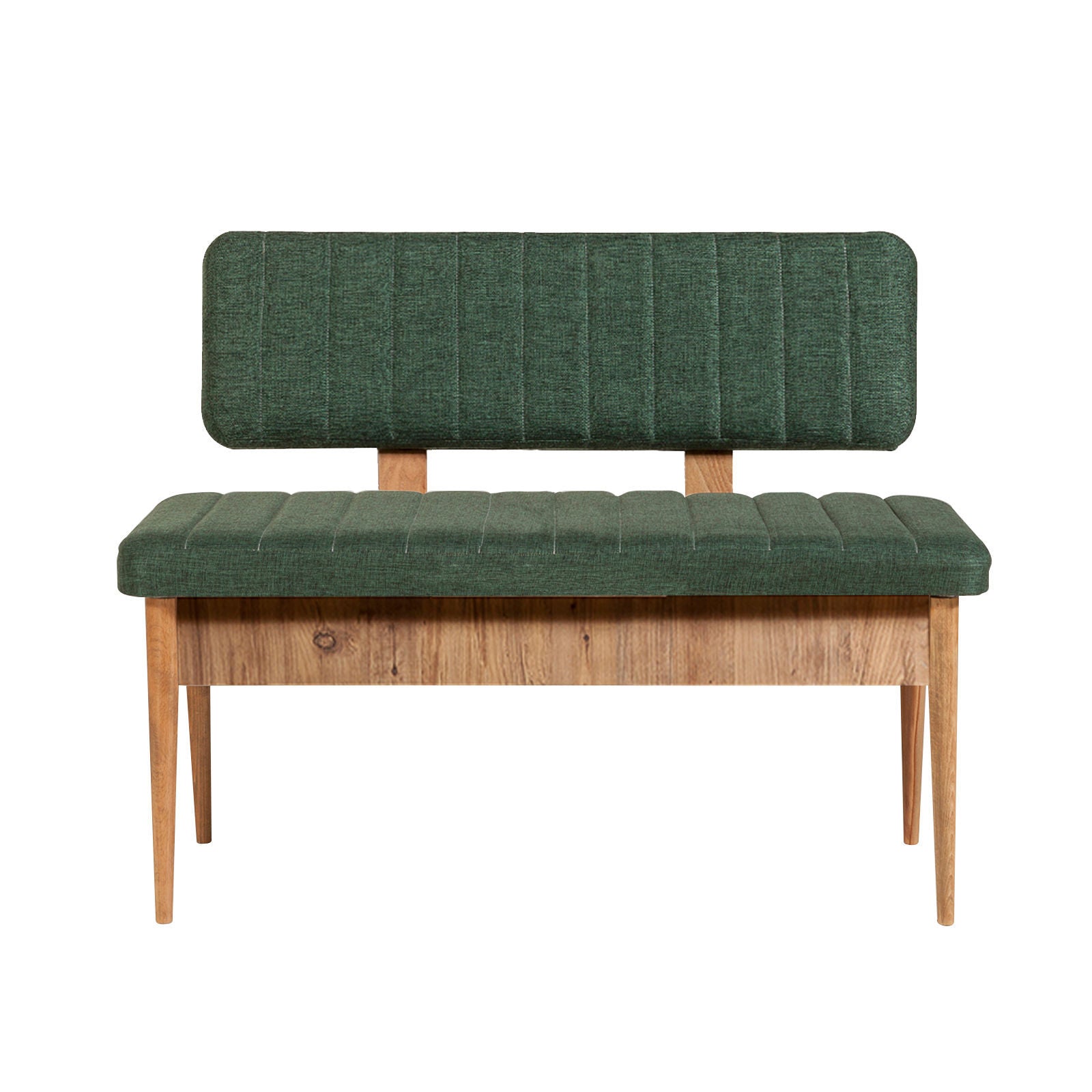 Vina Linen Storage Bench in Atlantic Pine and Green