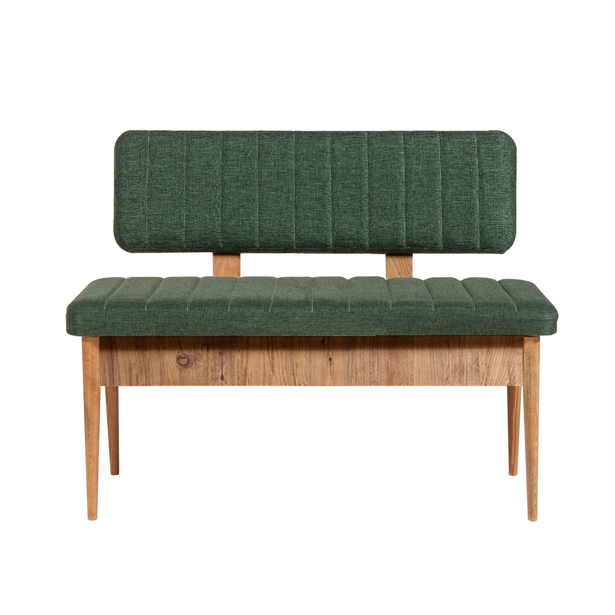 Vina Linen Storage Bench in Atlantic Pine and Green – product image 1