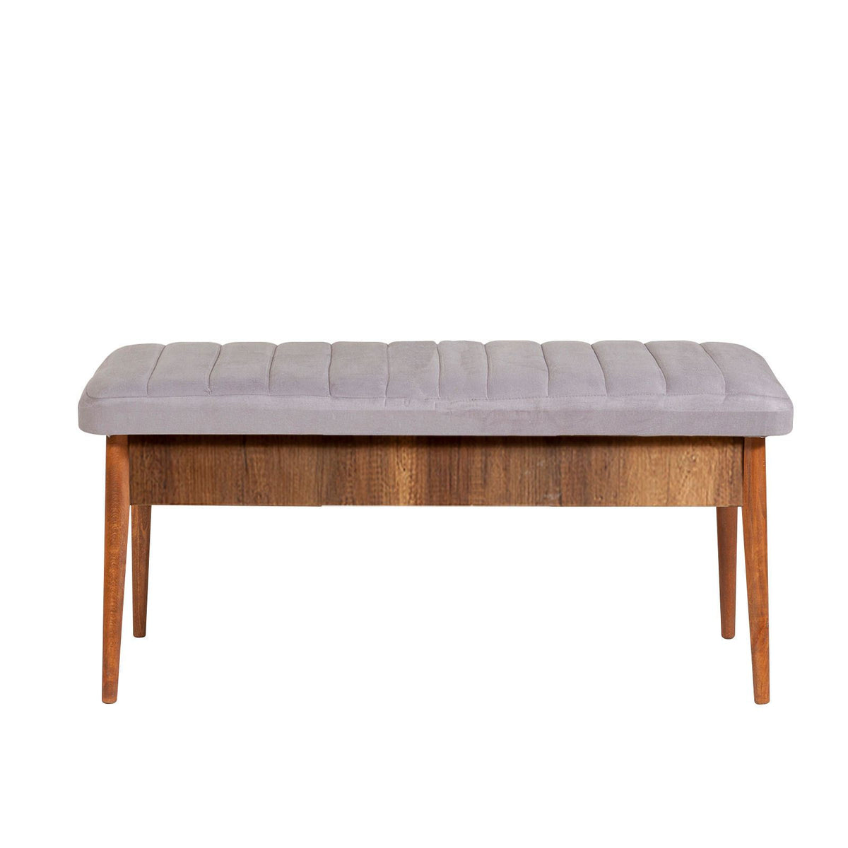 Vina Velvet Bench in Walnut and Soho – product image 1