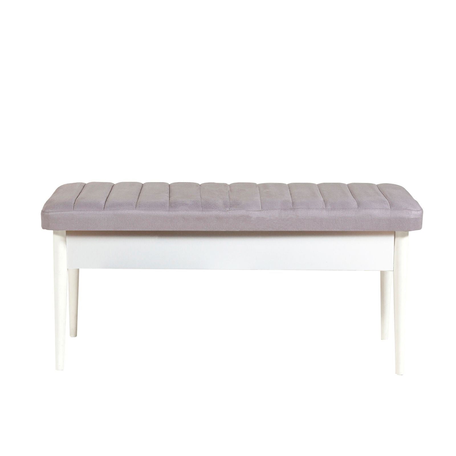 Vina Velvet Bench in White and Soho