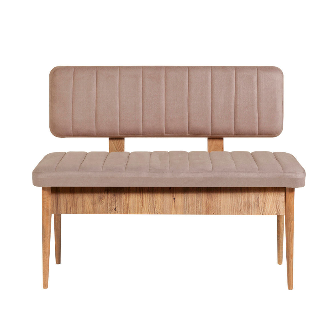 Vina Velvet Storage Bench in Atlantic Pine and Stone – product image 1