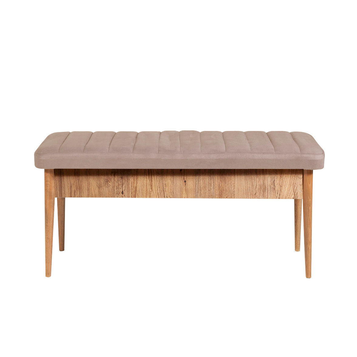 Vina Velvet Bench in Atlantic Pine and Stone – product image 1
