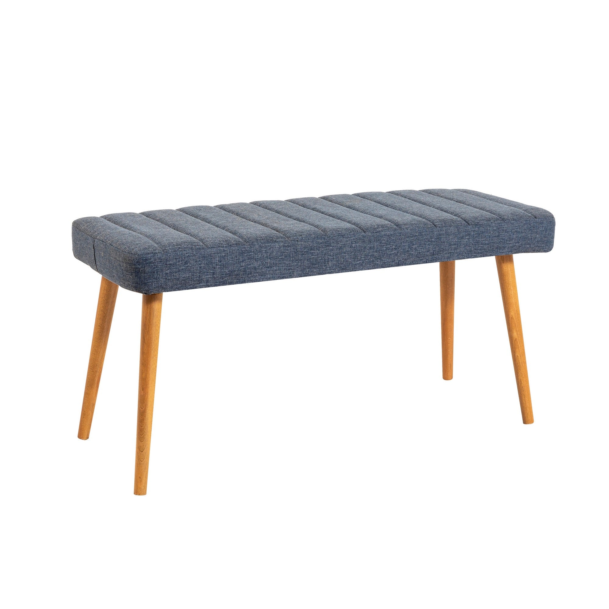 Stormi Linen Bench in Atlantic Pine and Navy Blue – product image 2