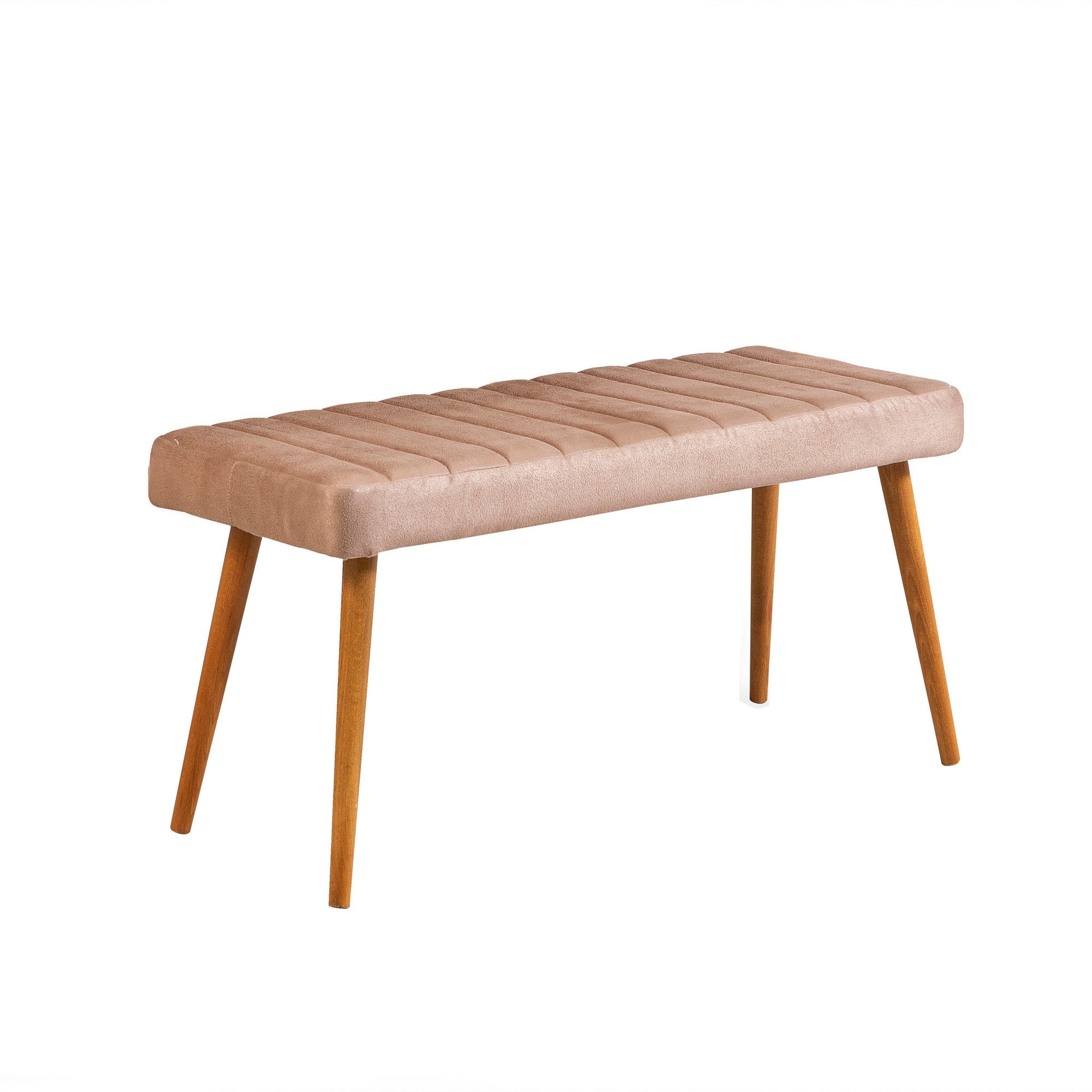 Banc Stormi Velvet en pin Atlantique et pierre