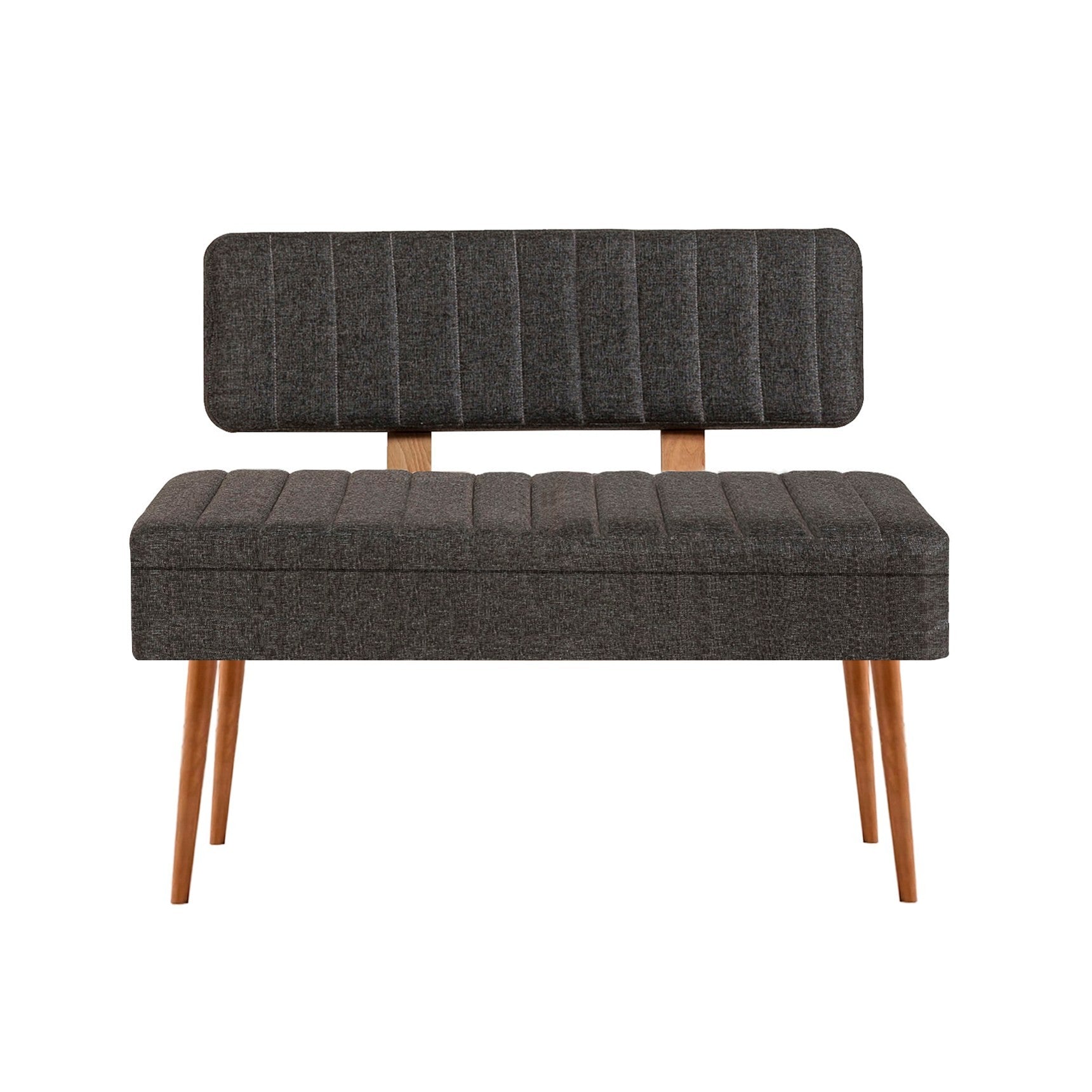 Vina 1053-2 Storage Bench in Atlantic Pine and Anthracite