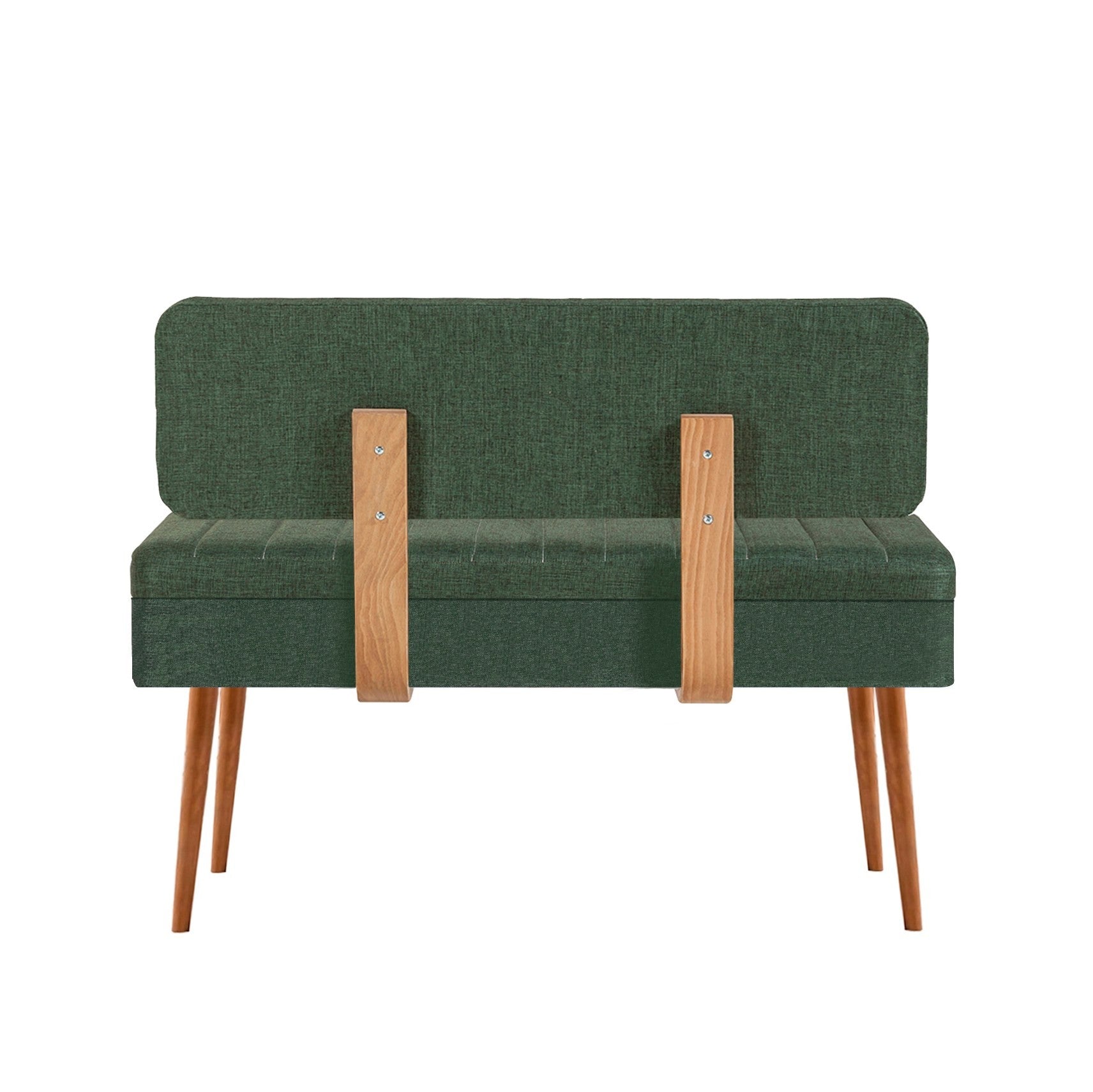 Vina 1070-1 Storage Bench in Atlantic Pine and Green – product image 2