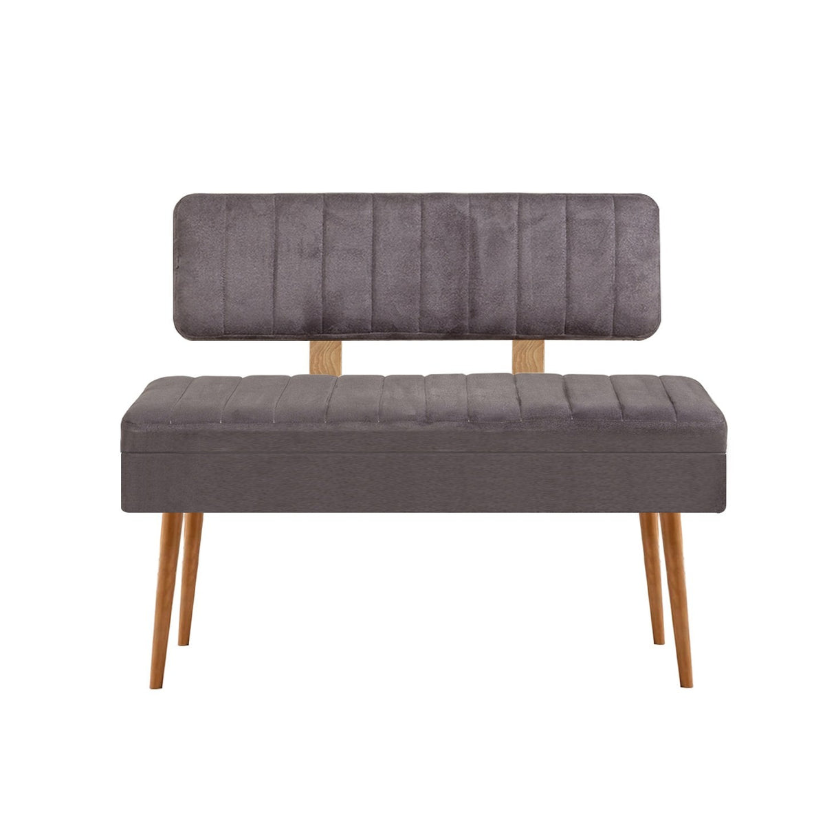 Vina 1501-1 Storage Bench in Atlantic Pine and Anthracite – product image 1