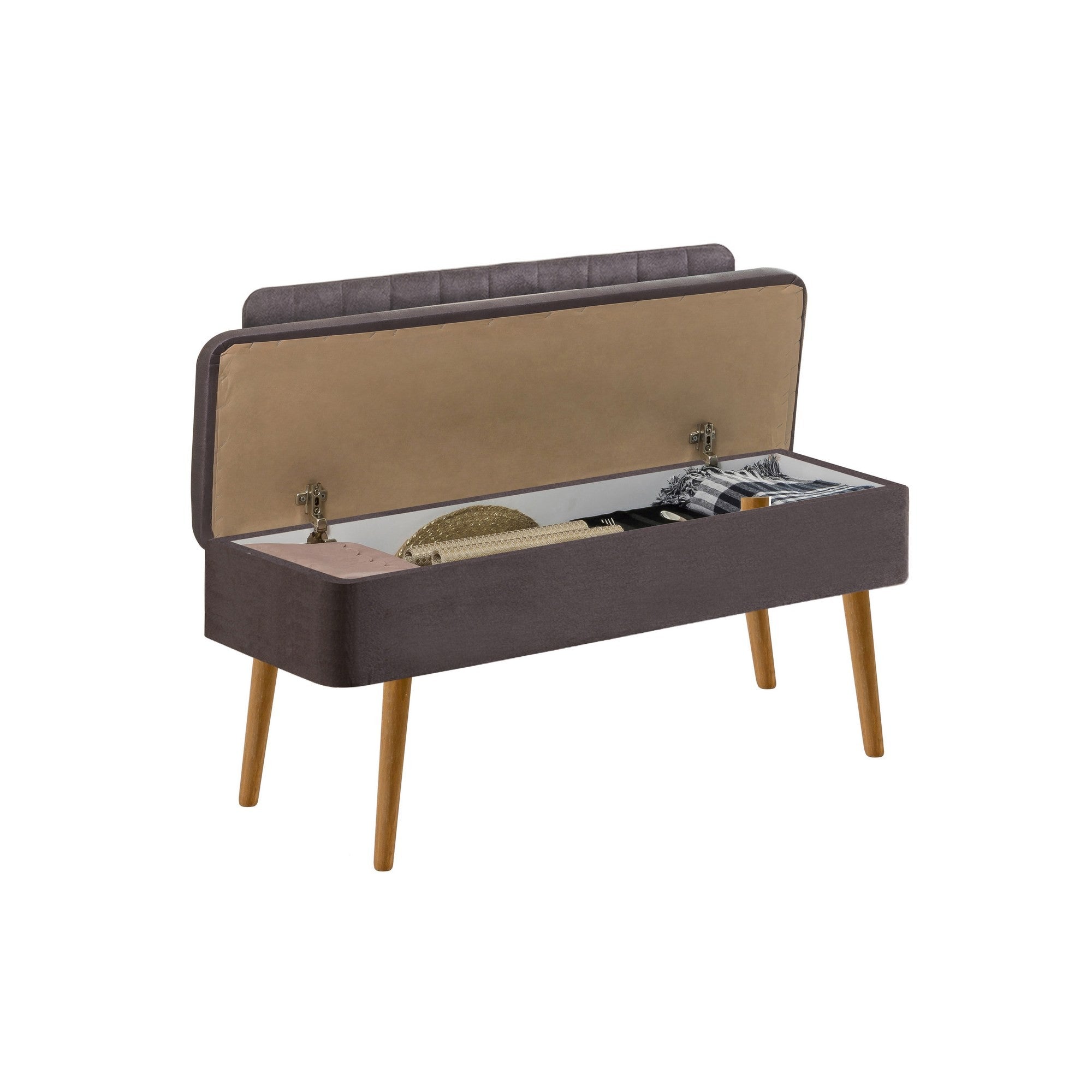 Vina 1501-1 Storage Bench in Atlantic Pine and Anthracite – product image 3