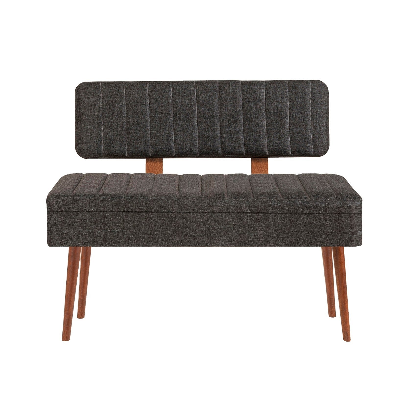 Vina 1053-1 Storage Bench in Walnut and Anthracite