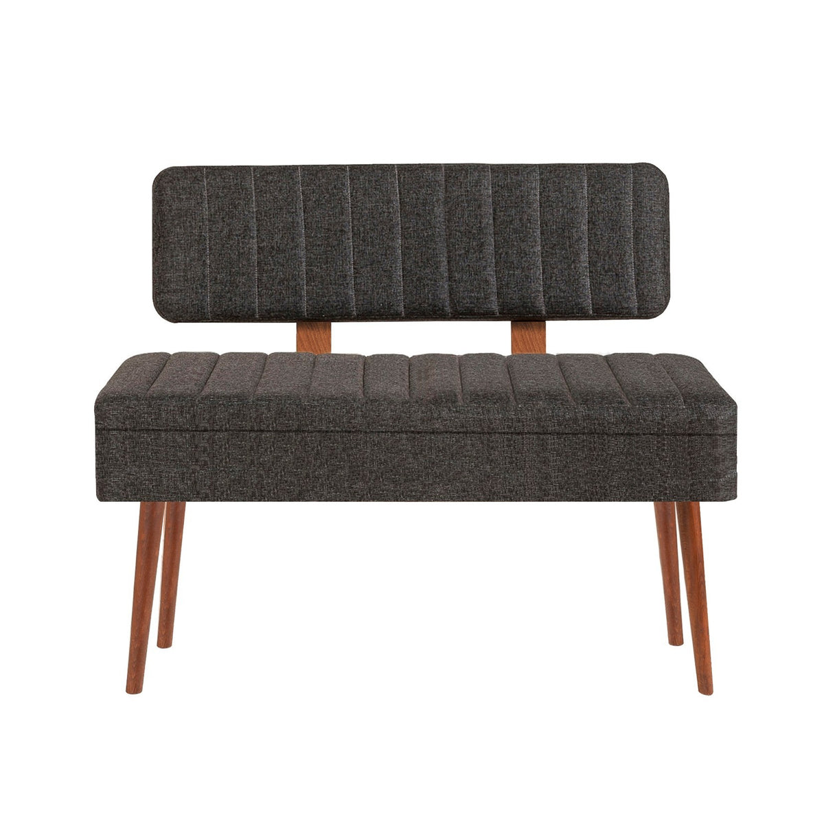 Vina 1053-1 Storage Bench in Walnut and Anthracite – product image 1