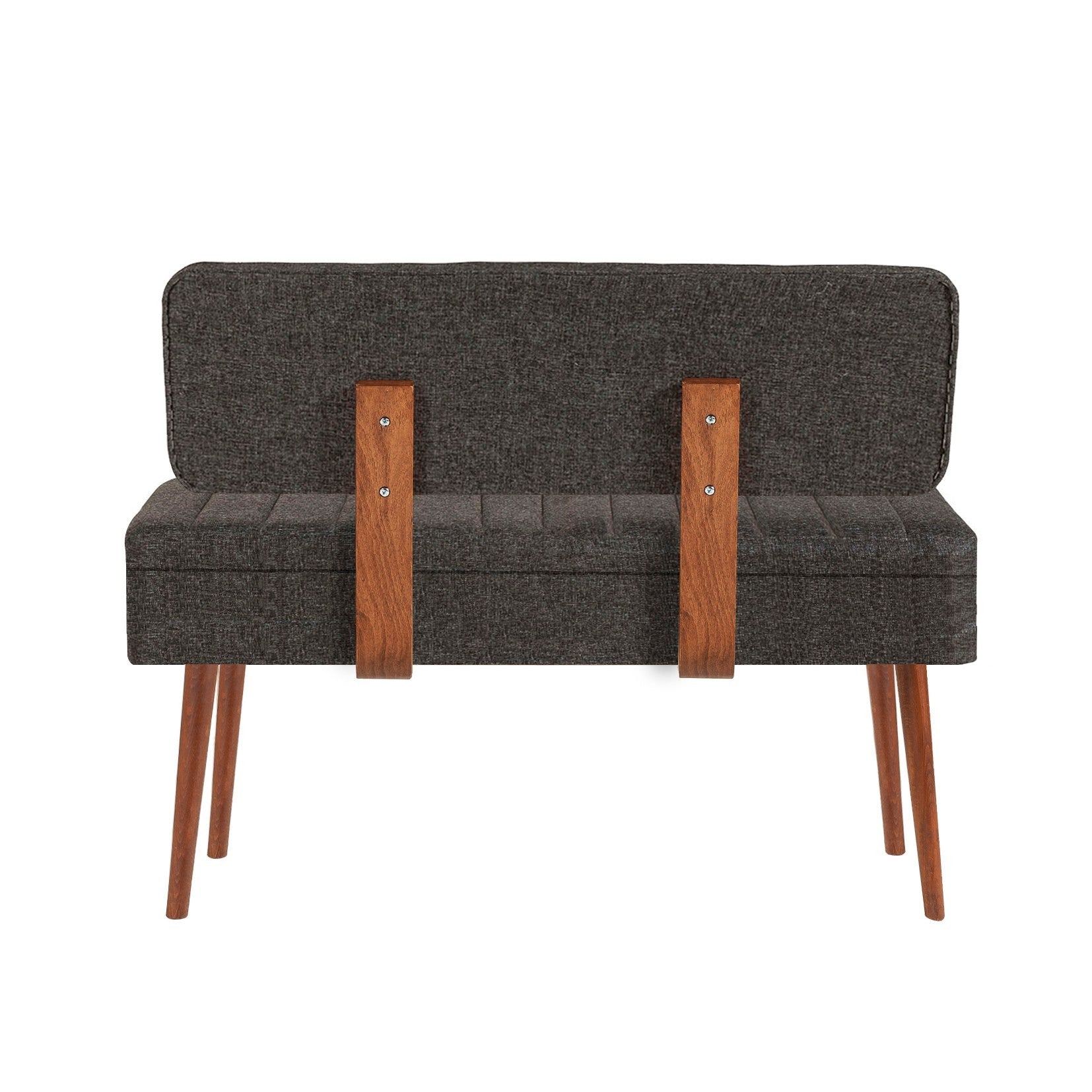 Vina 1053-1 Storage Bench in Walnut and Anthracite – product image 2