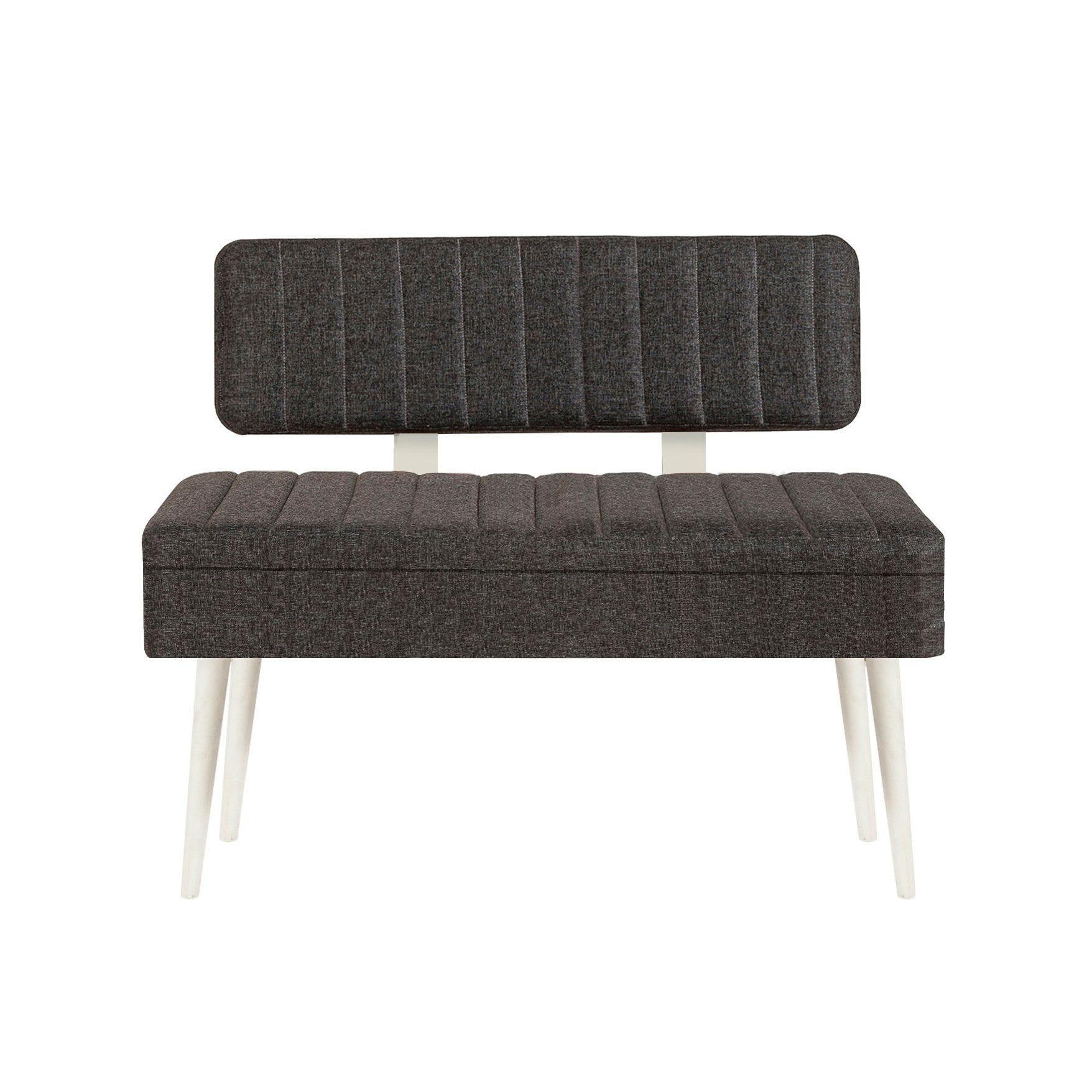 Vina 1053-1 Storage Bench in White and Anthracite