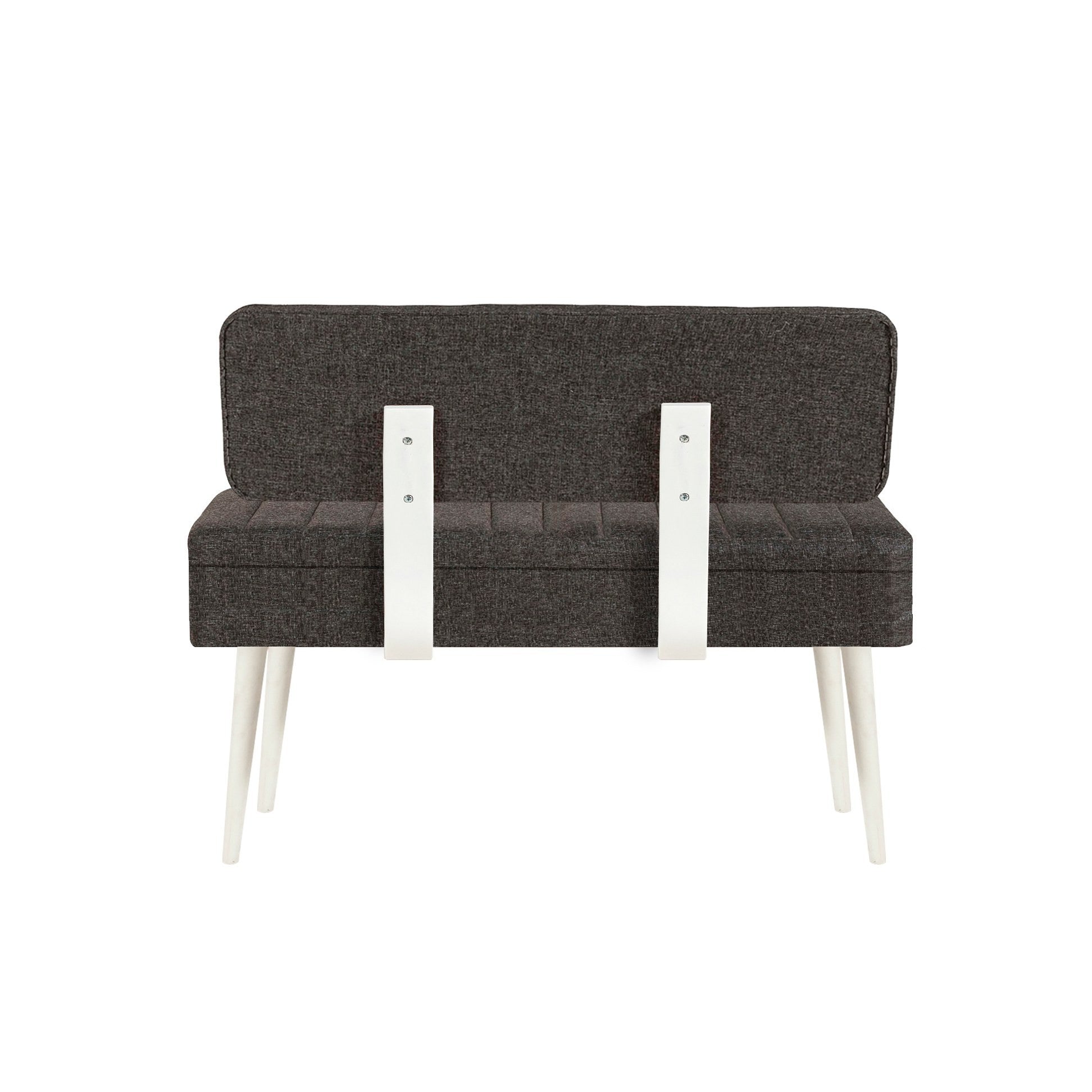 Vina 1053-1 Storage Bench in White and Anthracite – product image 2
