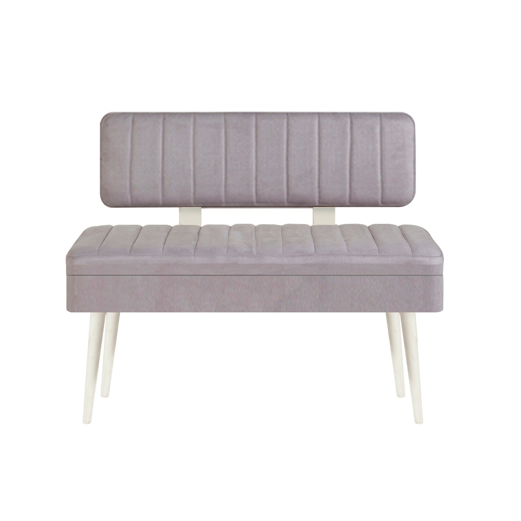 Vina 0701-1 Panca contenitore in bianco e grigio