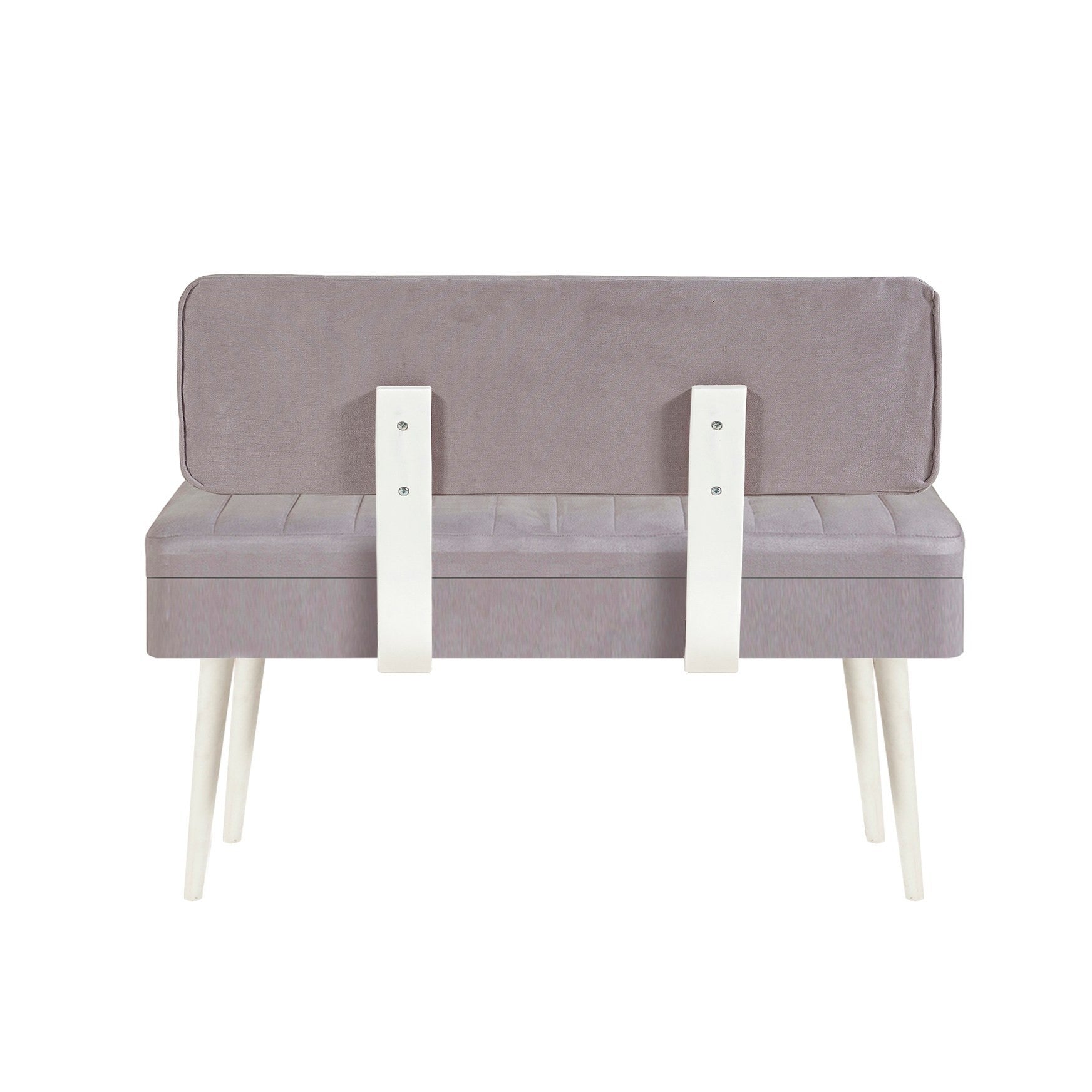 Vina 0701-1 Storage Bench in White and Grey – product image 2