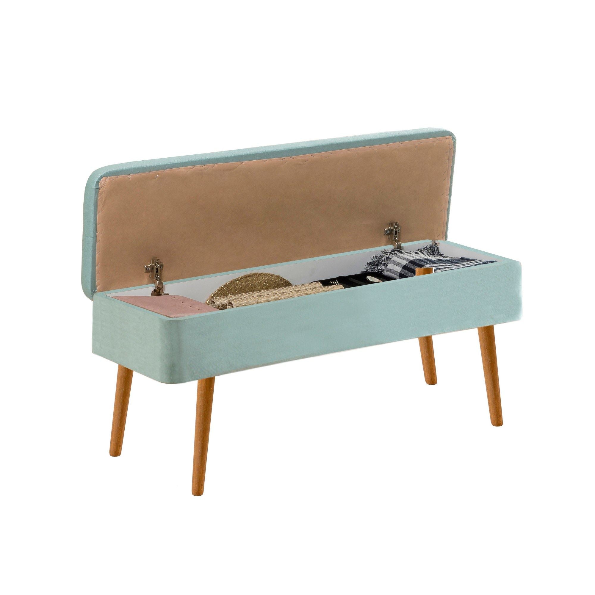 Vina 0400-2 Bench in Atlantic Pine and Pistachio Green – product image 3