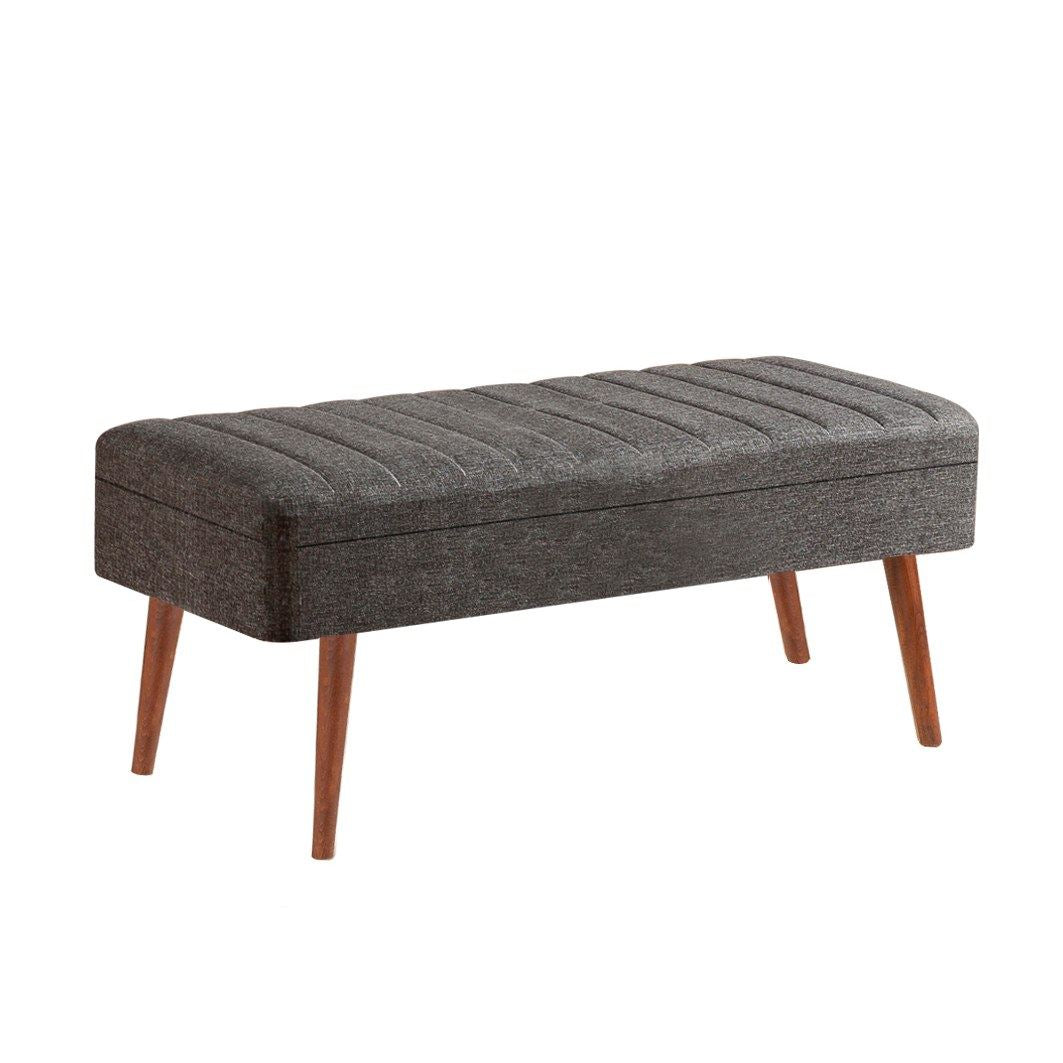 Vina 1053-2 Bench in Walnut and Anthracite