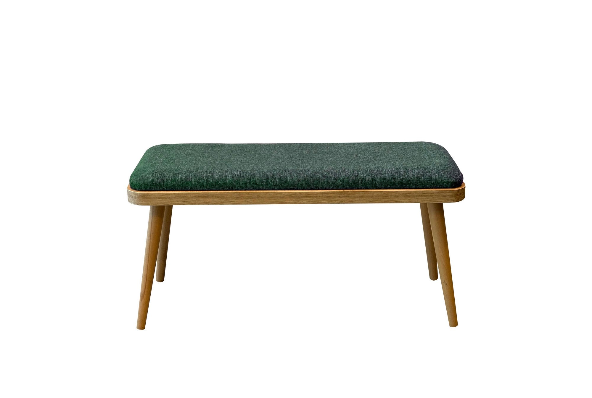 Vina Mini 1070 Linen Bench in Oak and Green