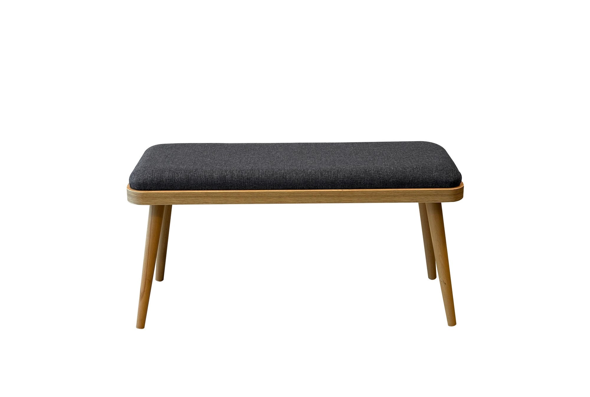 Vina Mini 1053 Linen Bench in Oak and Anthracite