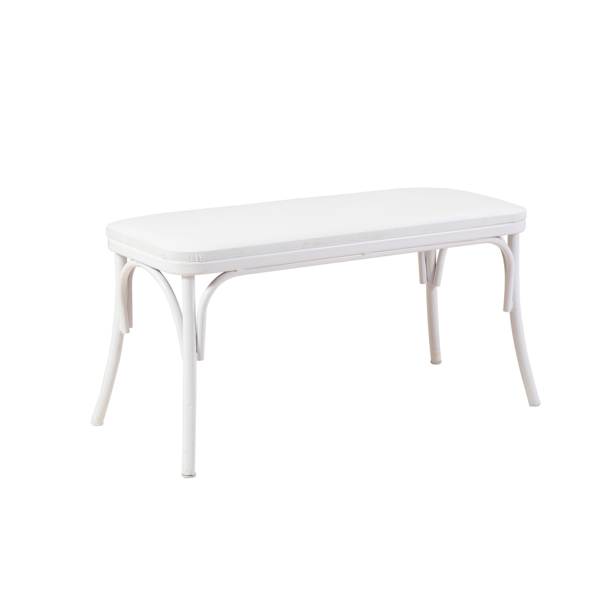 Oliver Faux Leather Bench in White – product image 2