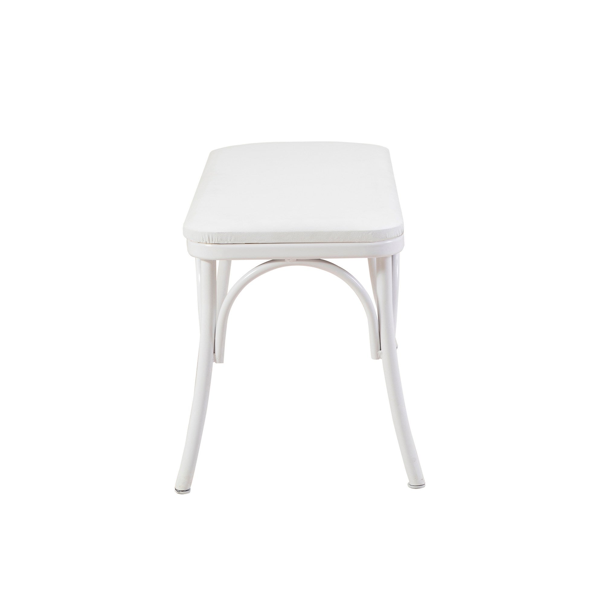 Oliver Faux Leather Bench in White – product image 3