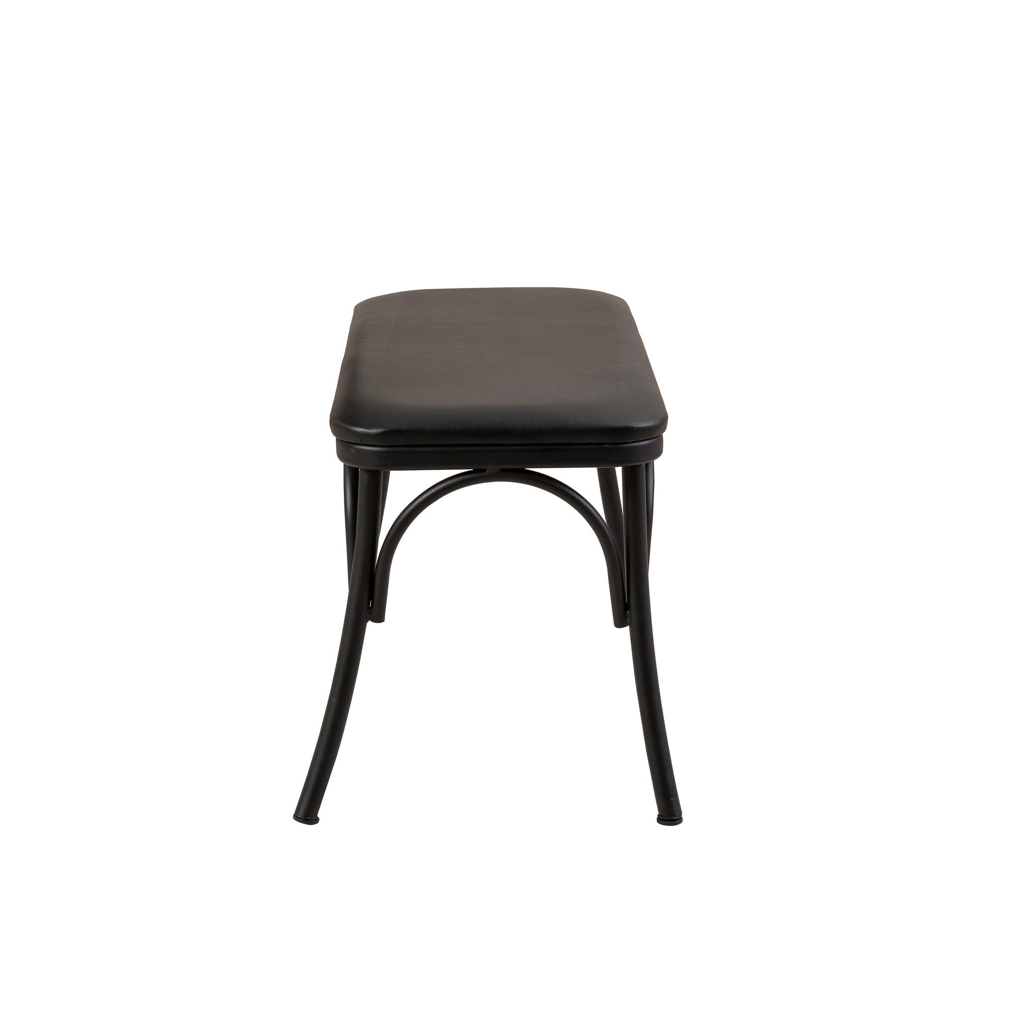 Oliver Faux Leather Bench in Black – product image 3
