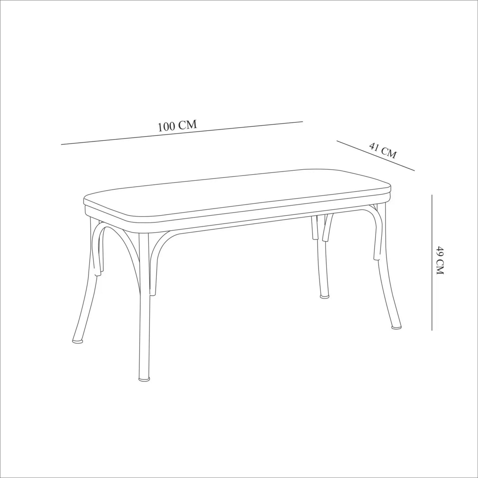Oliver Faux Leather Bench in Black – product image 4