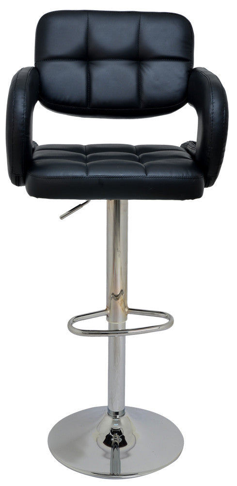 Bürocci Cappa Polyurethane Bar Stool in Black and Silver – product image 1