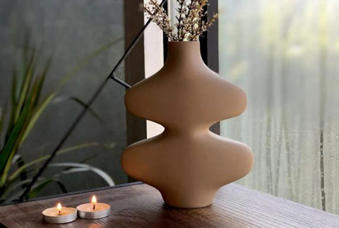 Vaso in ceramica marrone – Complemento d'arredo per interni