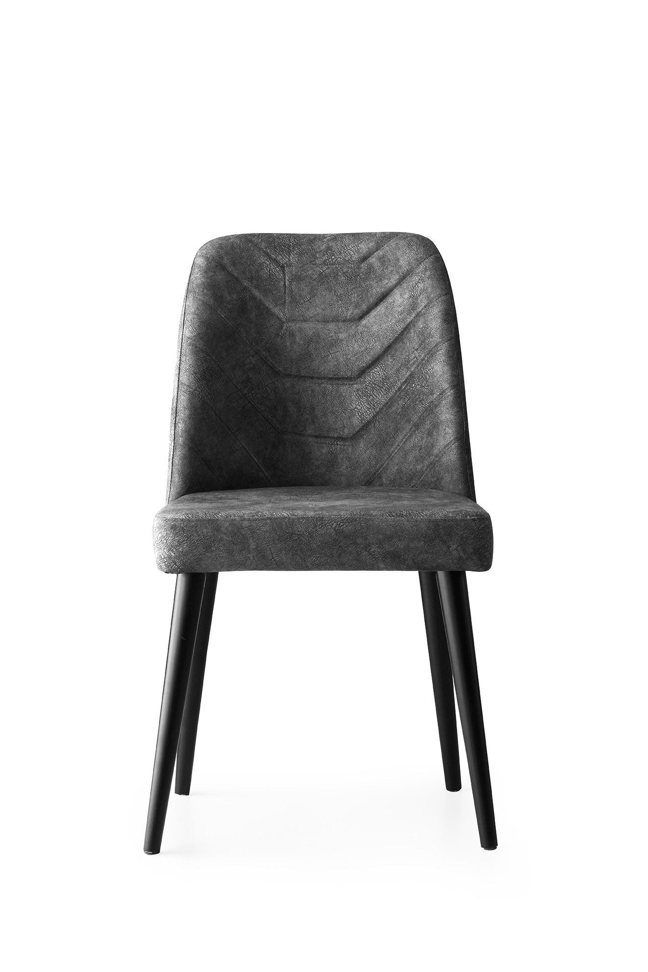 Set of 2 Dallas 527 Velvet Dining Chairs in Anthracite – product image 2