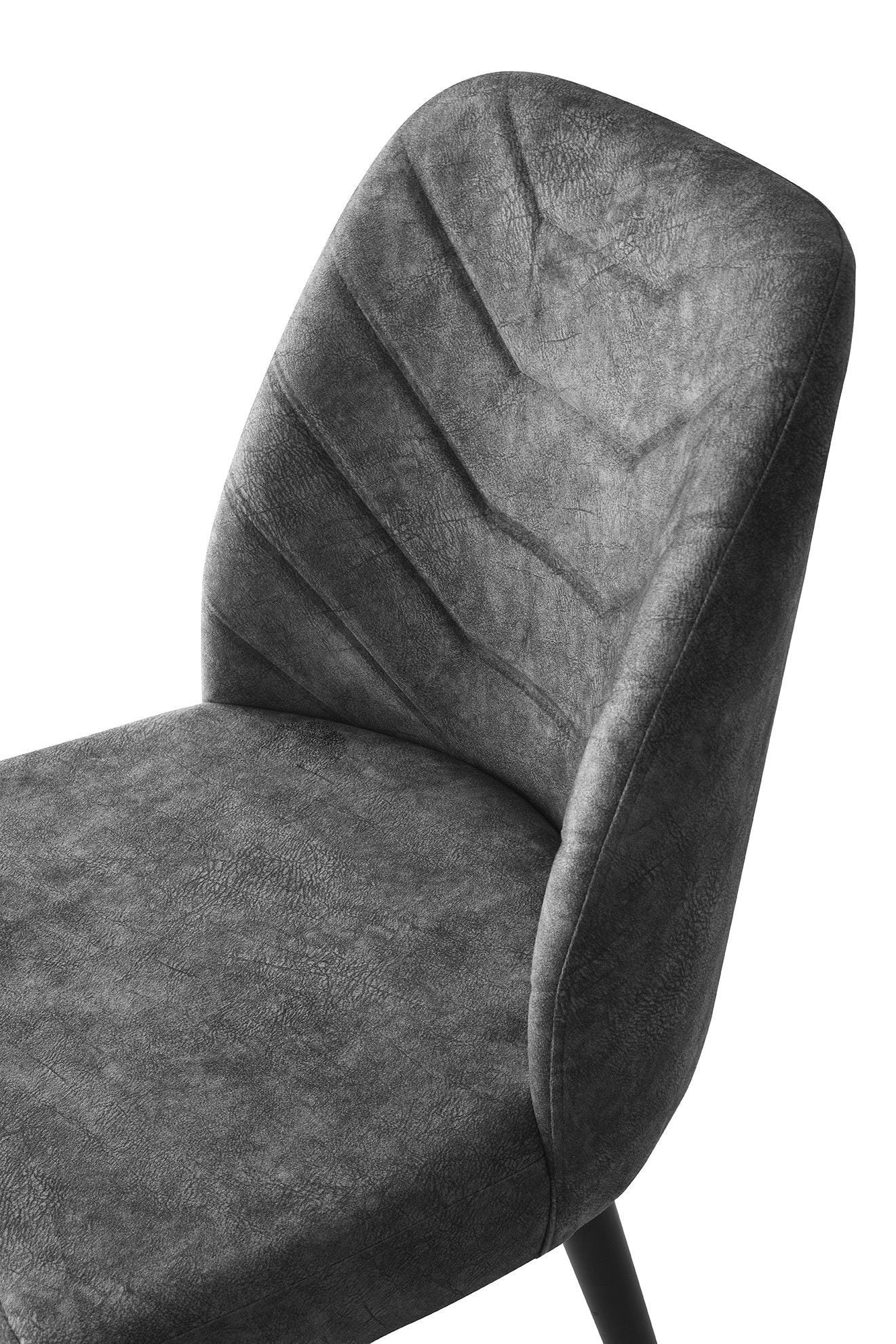 Set of 4 Dallas 527 Velvet Dining Chairs in Anthracite – product image 5