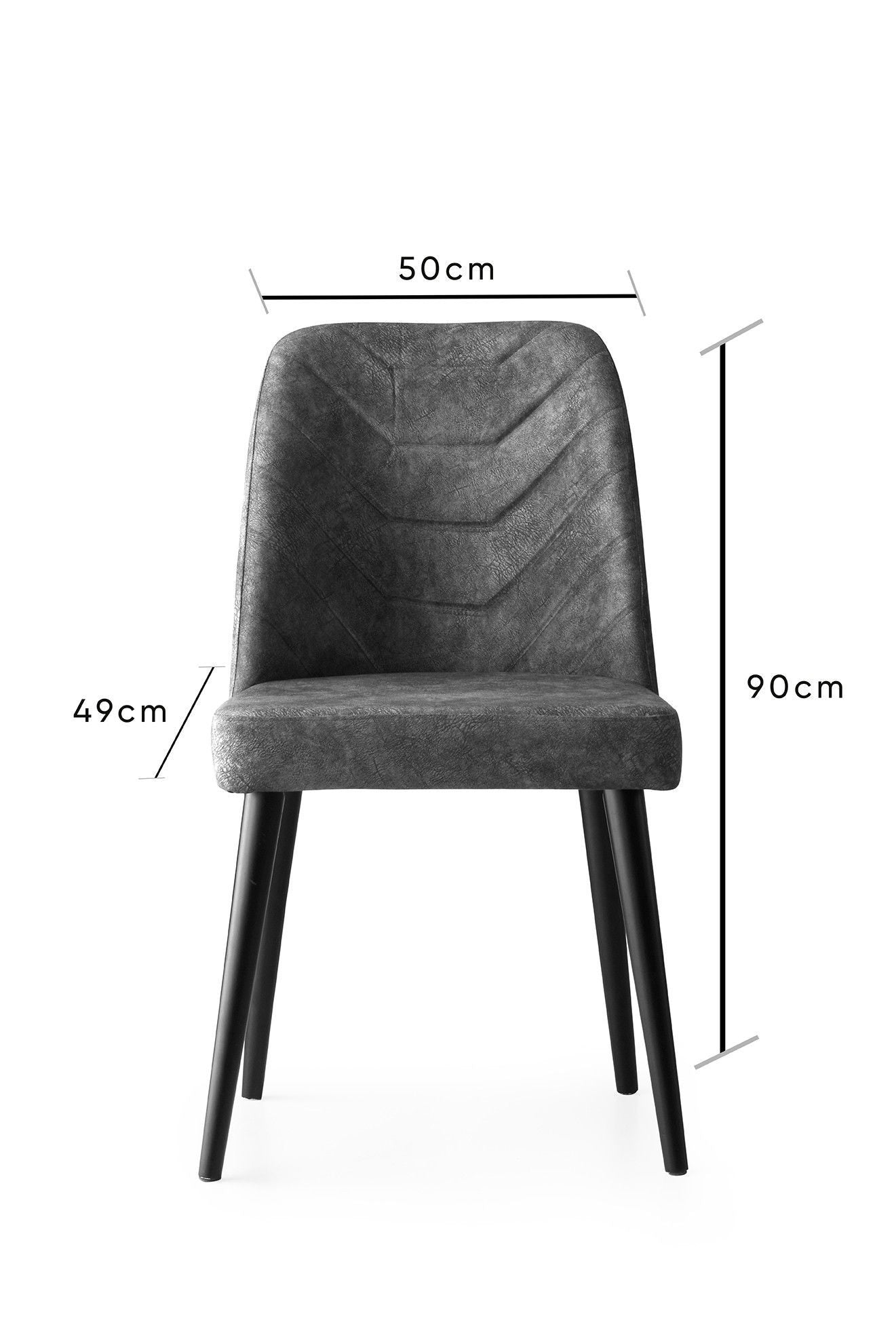 Set of 4 Dallas 527 Velvet Dining Chairs in Anthracite – product image 7