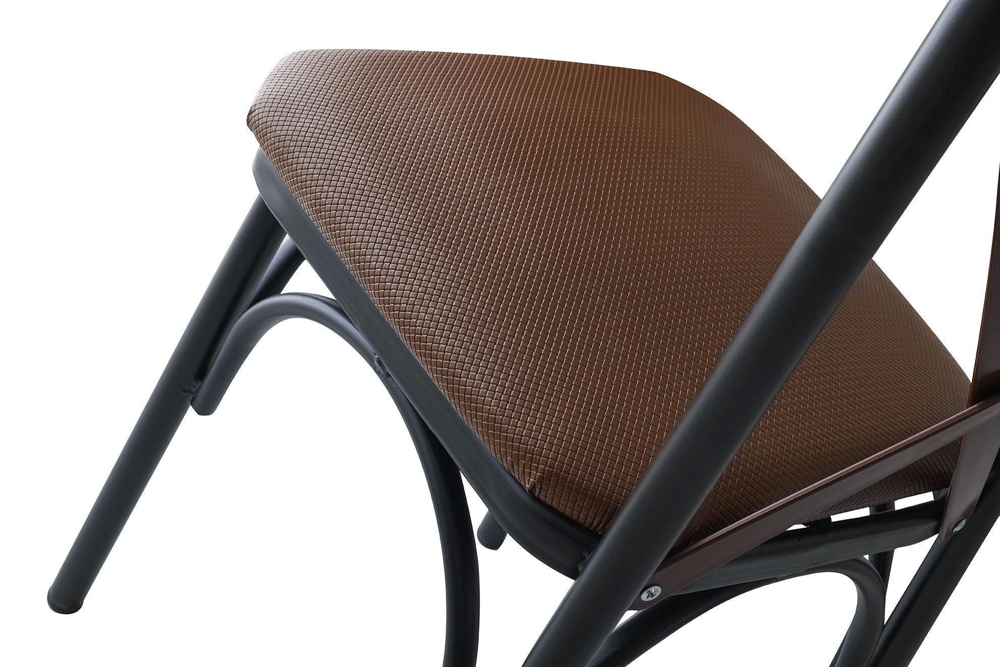Set of 4 Ekol 1332 Metal Dining Chairs in Brown – product image 5