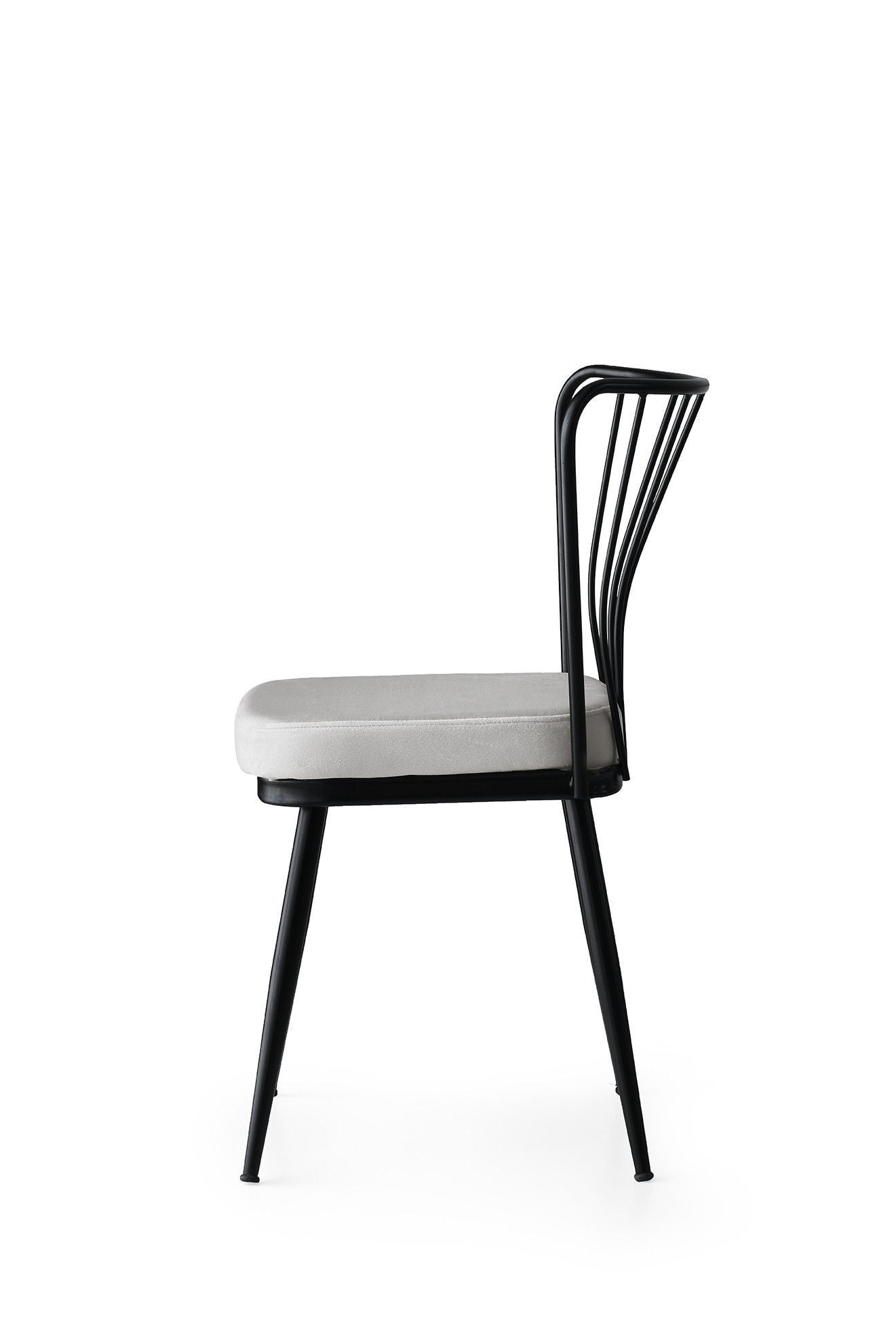 Set of 4 Yıldız 940 Velvet Dining Chairs in Black – product image 3