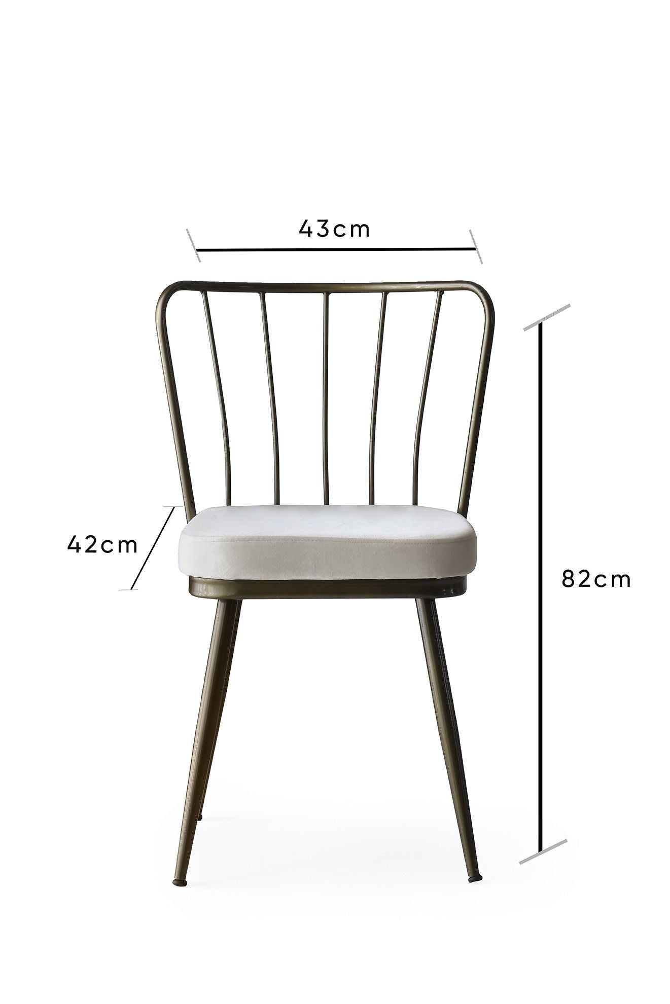 Set of 4 Yıldız 985 Velvet Dining Chairs in Mink – product image 7