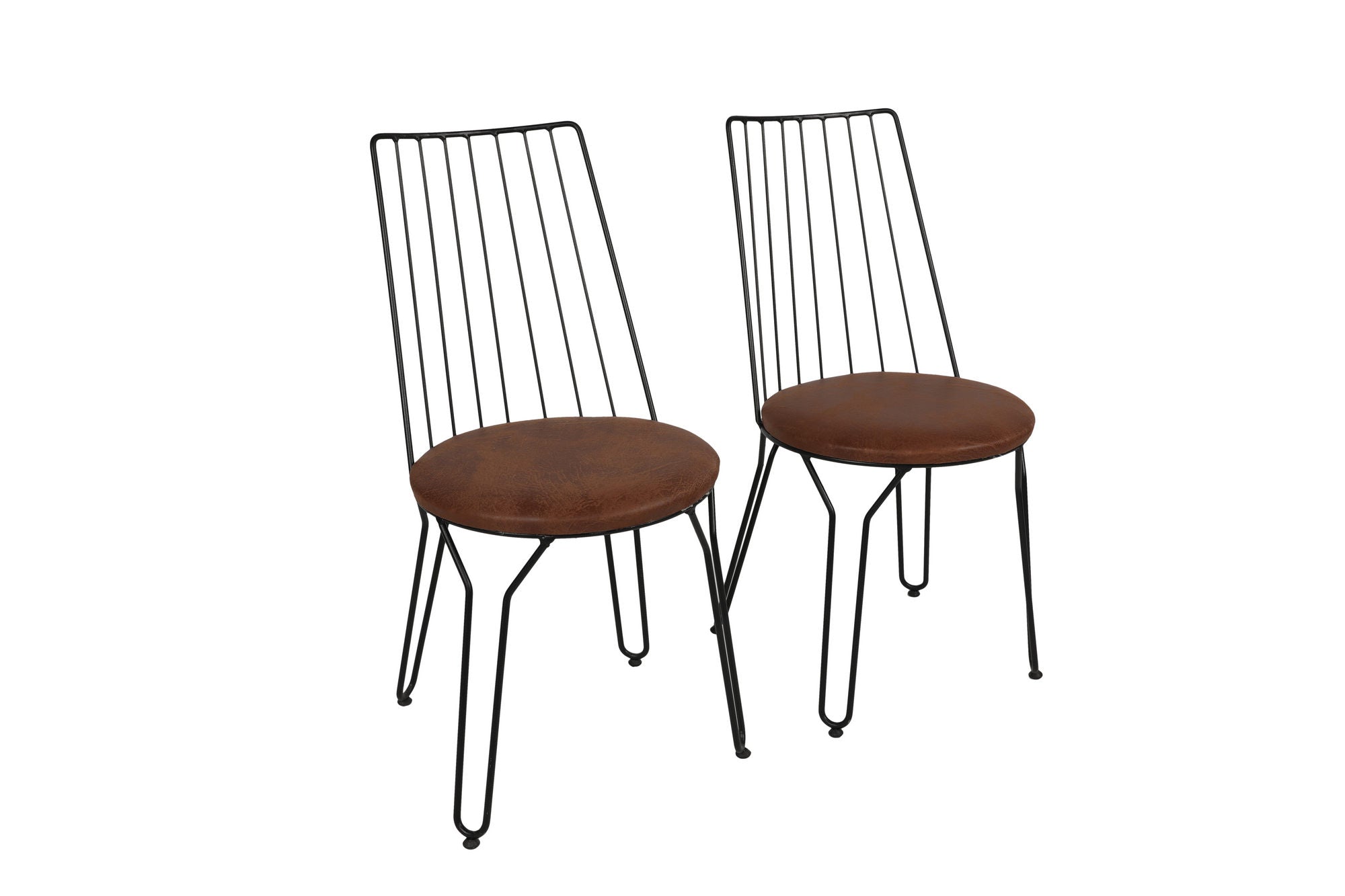 Set of 2 Ada 275 Faux Leather Dining Chairs in Black