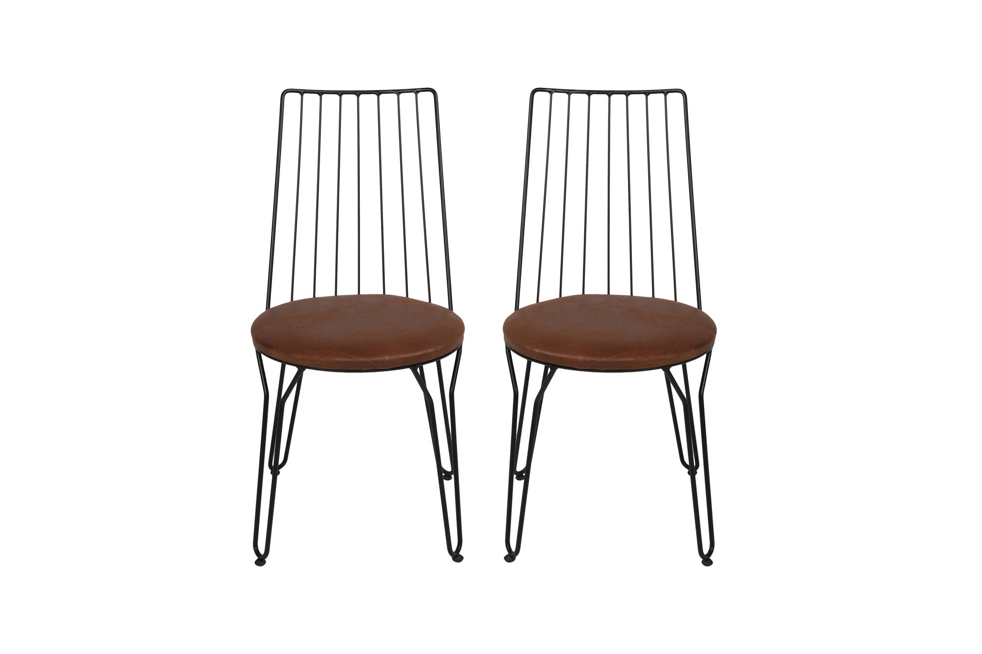 Set of 2 Ada 275 Faux Leather Dining Chairs in Black – product image 2