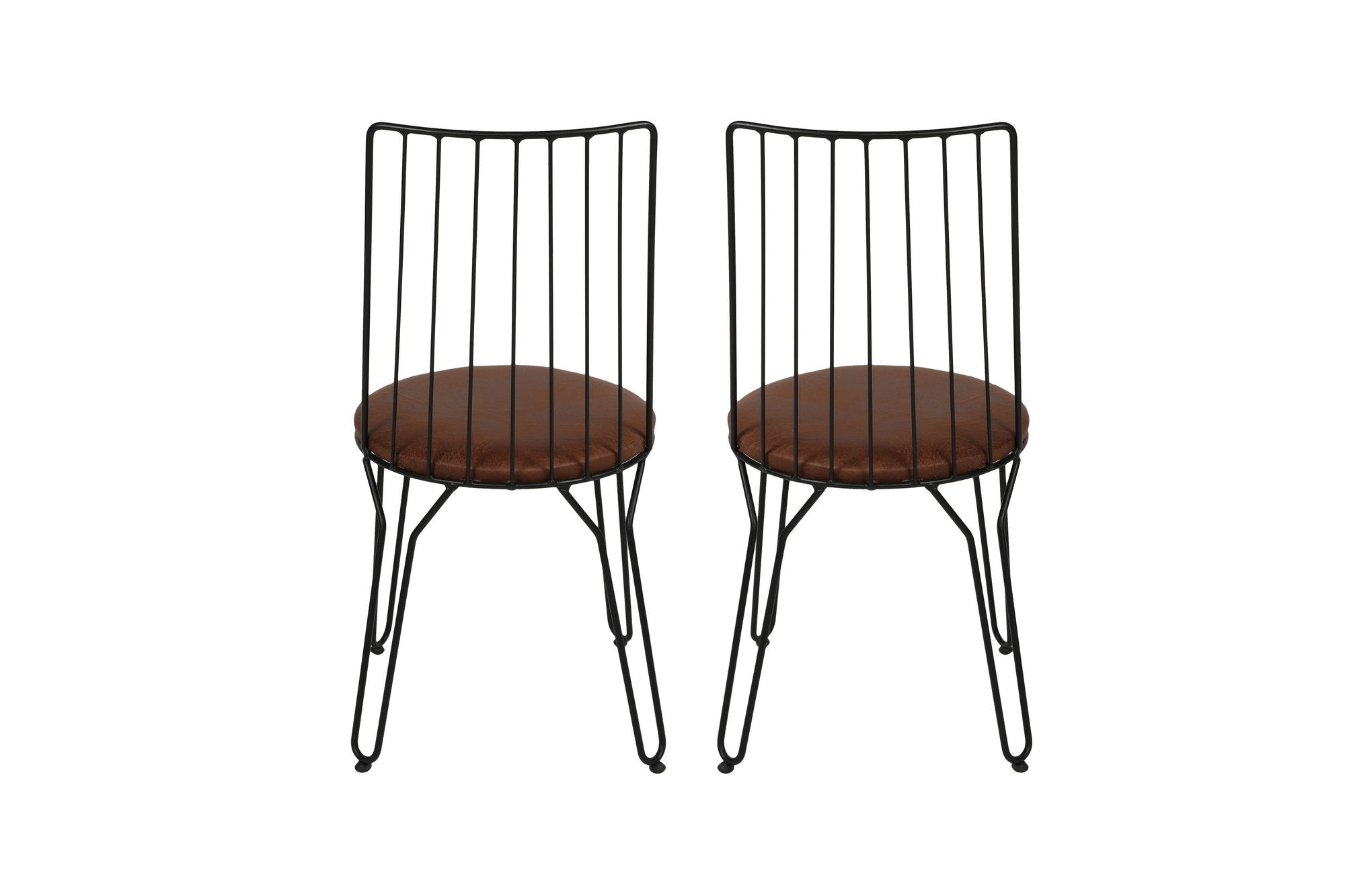 Set of 2 Ada 275 Faux Leather Dining Chairs in Black – product image 3