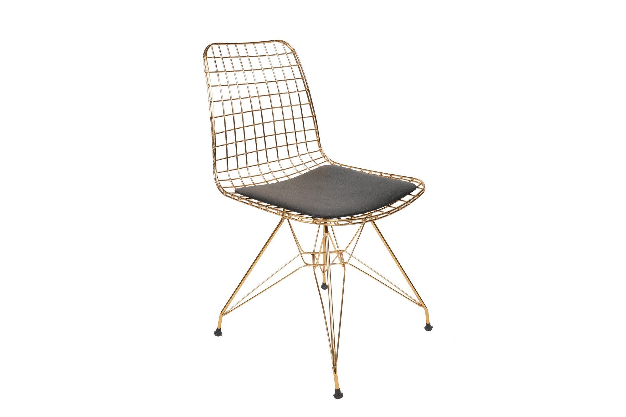 Set of 2 Tivoli 273 Metal Dining Chairs in Gold – product image 3