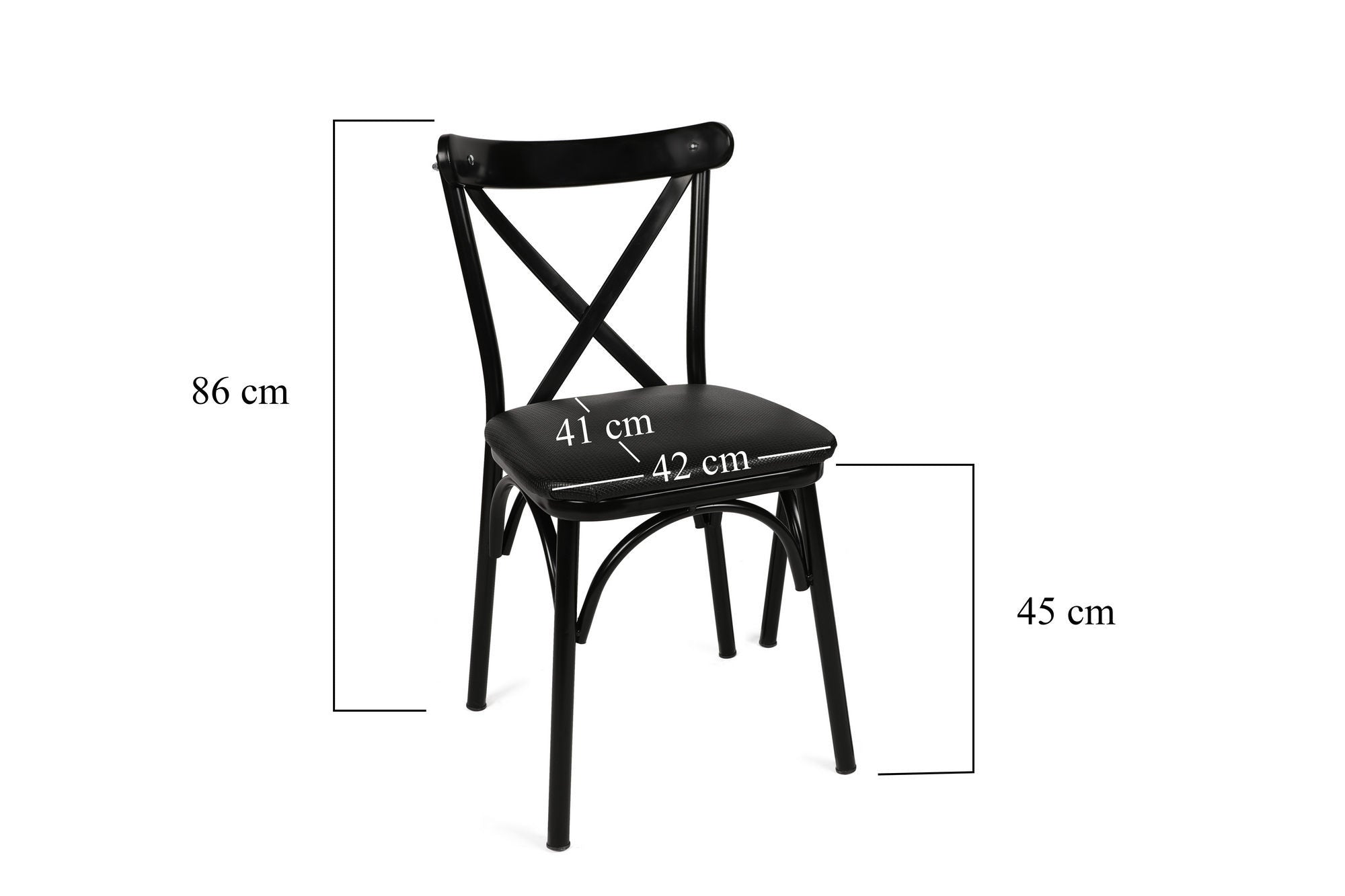 Set of 4 Ekol 1331 Dining Chairs in Black – product image 10