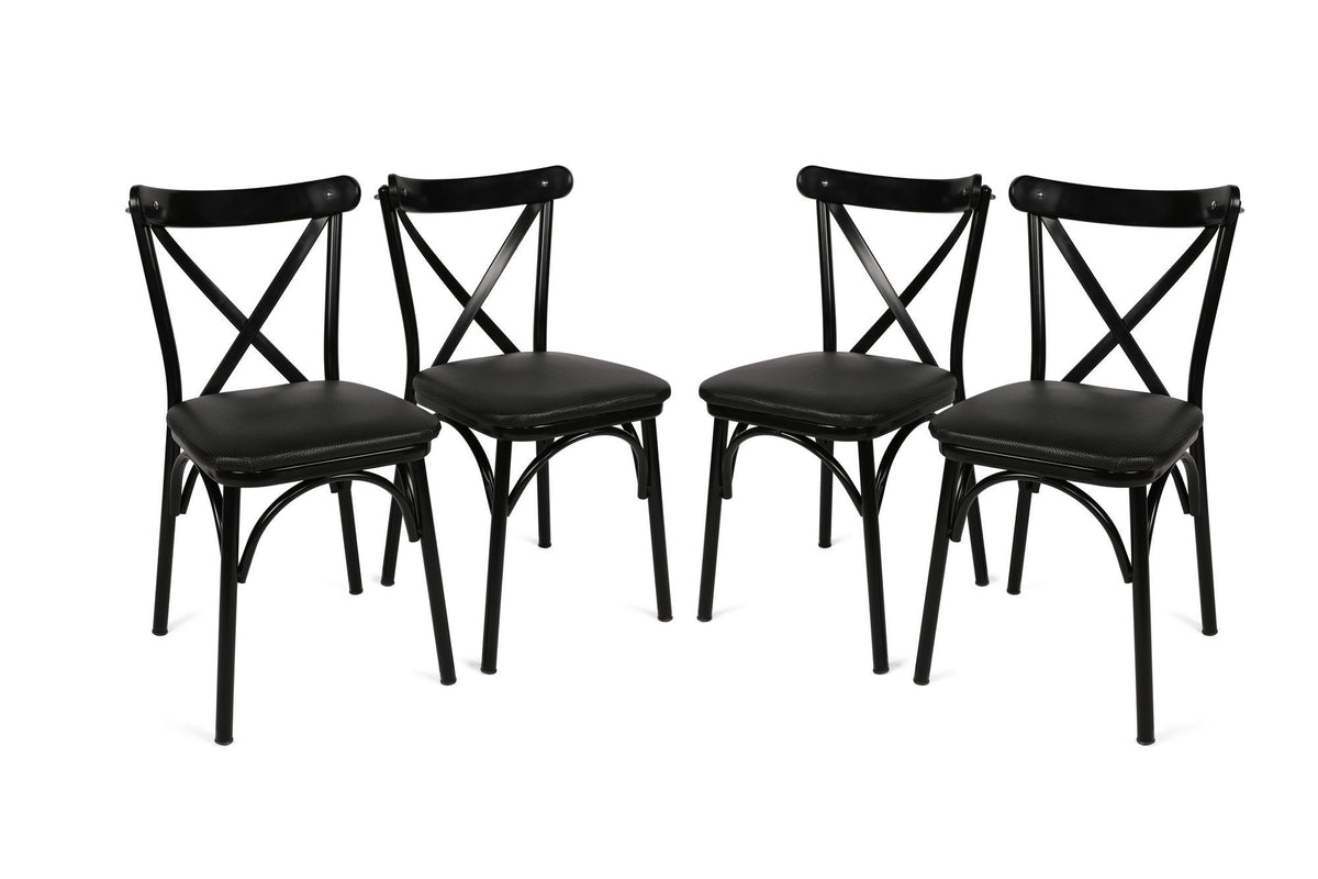 Set of 4 Ekol 1331 Dining Chairs in Black – product image 1
