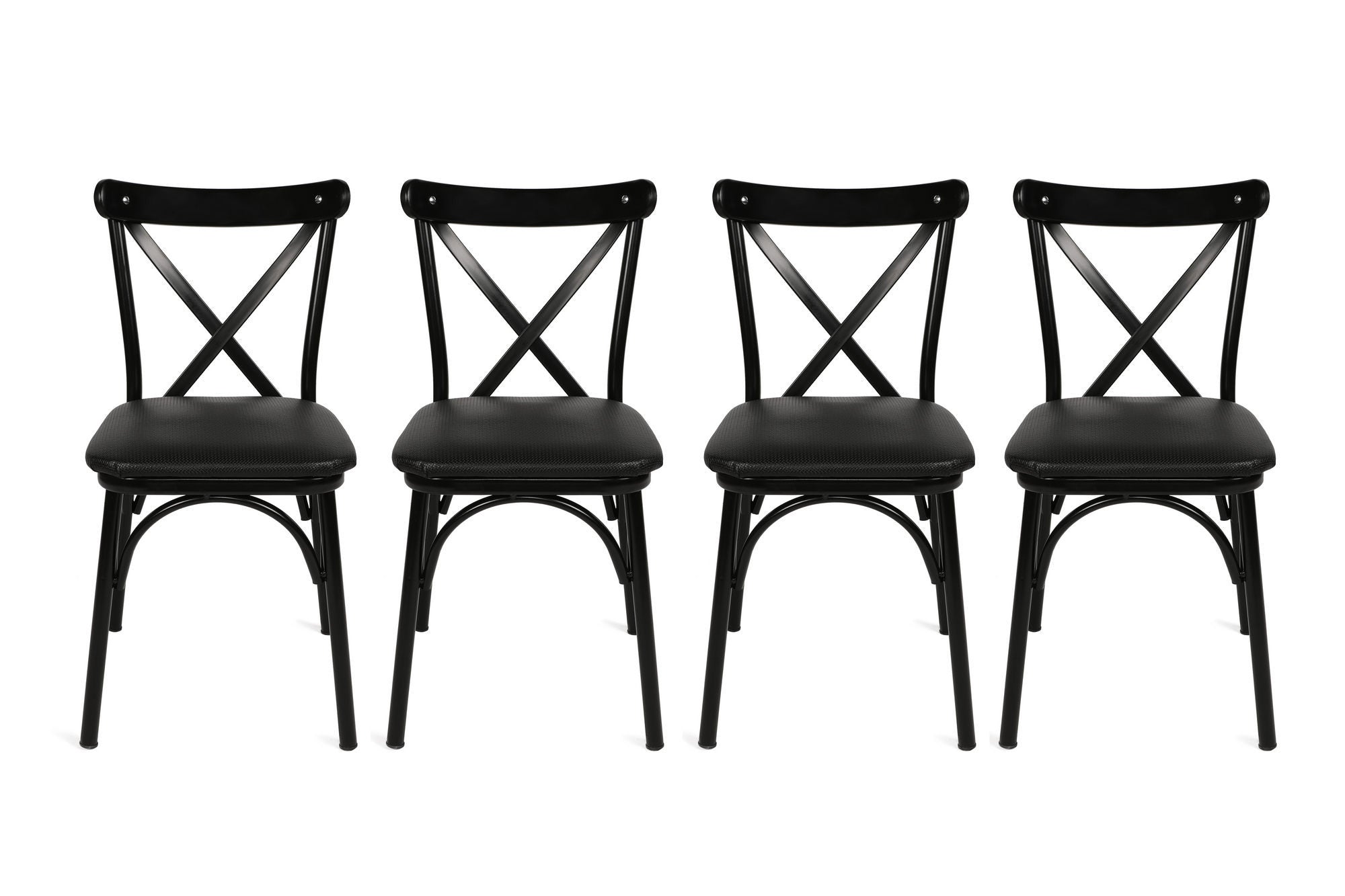 Set of 4 Ekol 1331 Dining Chairs in Black – product image 4