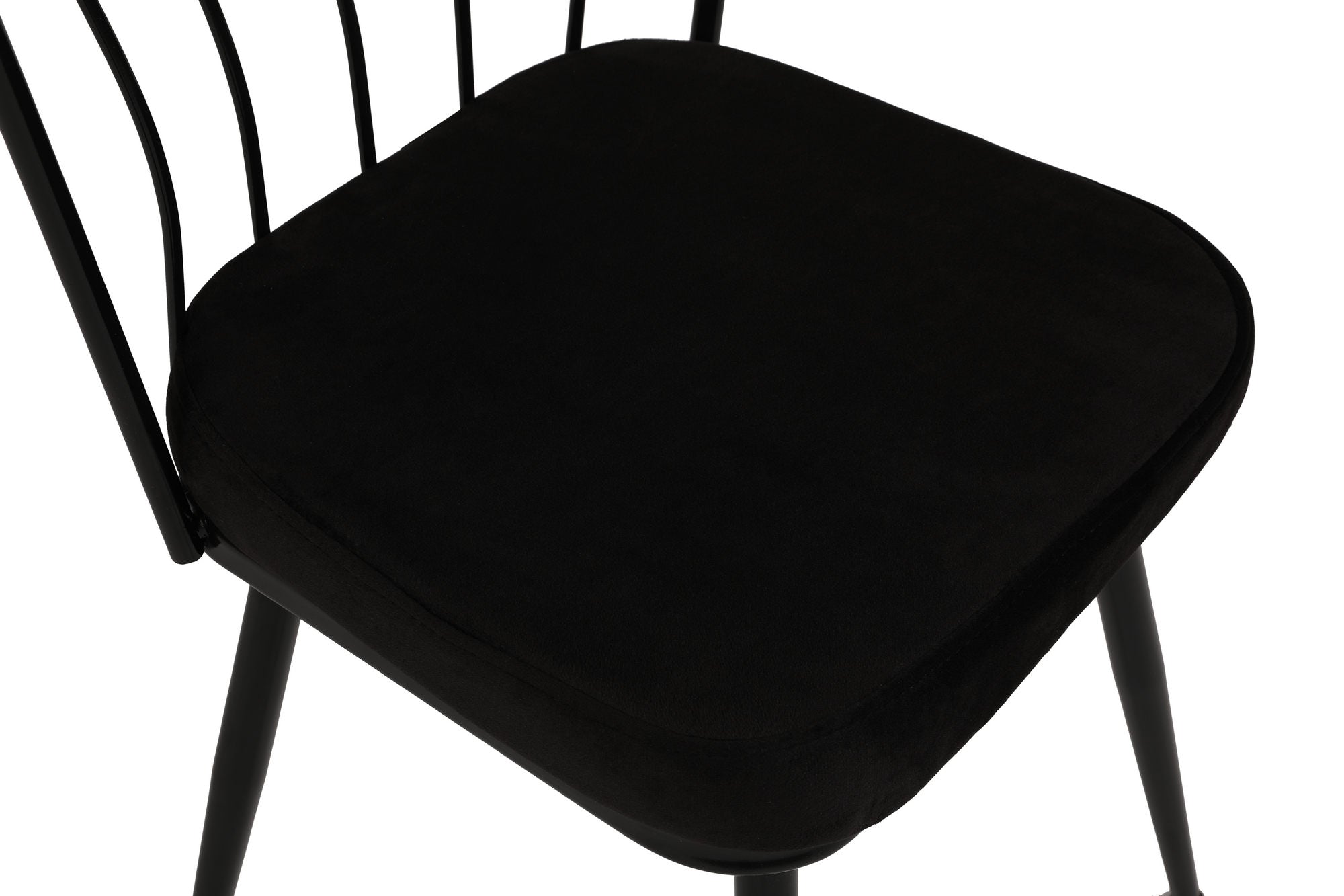 Set of 4 Yıldız 943 Velvet Dining Chairs in Black – product image 4