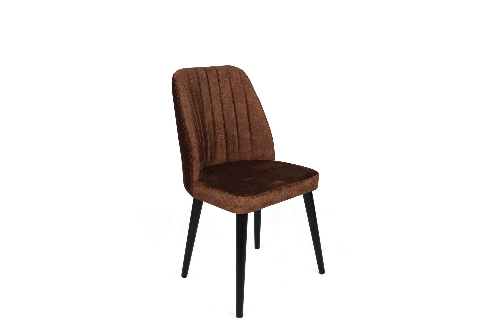 Set of 4 Alfa 436 Velvet Dining Chairs in Brown and Black – product image 2