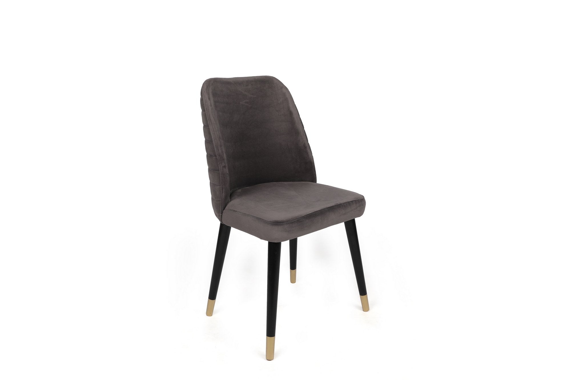 Set of 4 Hugo 361 Velvet Dining Chairs in Anthracite, Black and Gold – product image 4