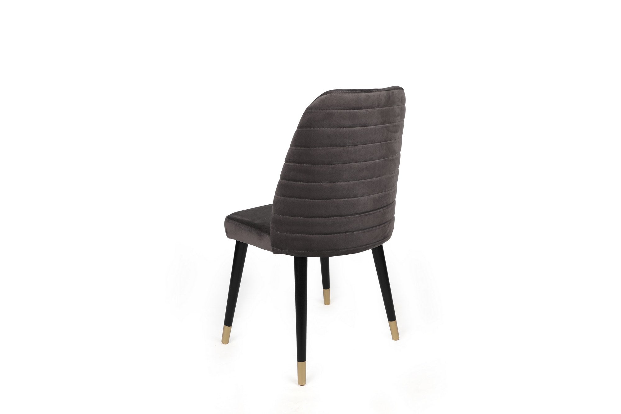 Set of 4 Hugo 361 Velvet Dining Chairs in Anthracite, Black and Gold – product image 5