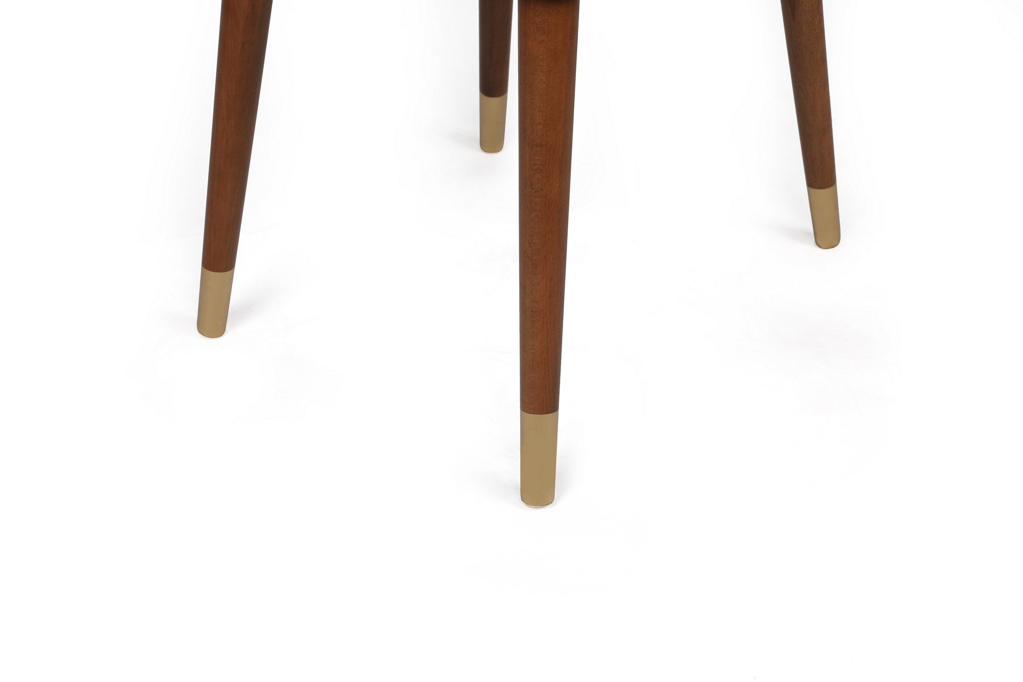 Set of 4 Hugo 384 Velvet Dining Chairs in Beige, Walnut and Gold – product image 6