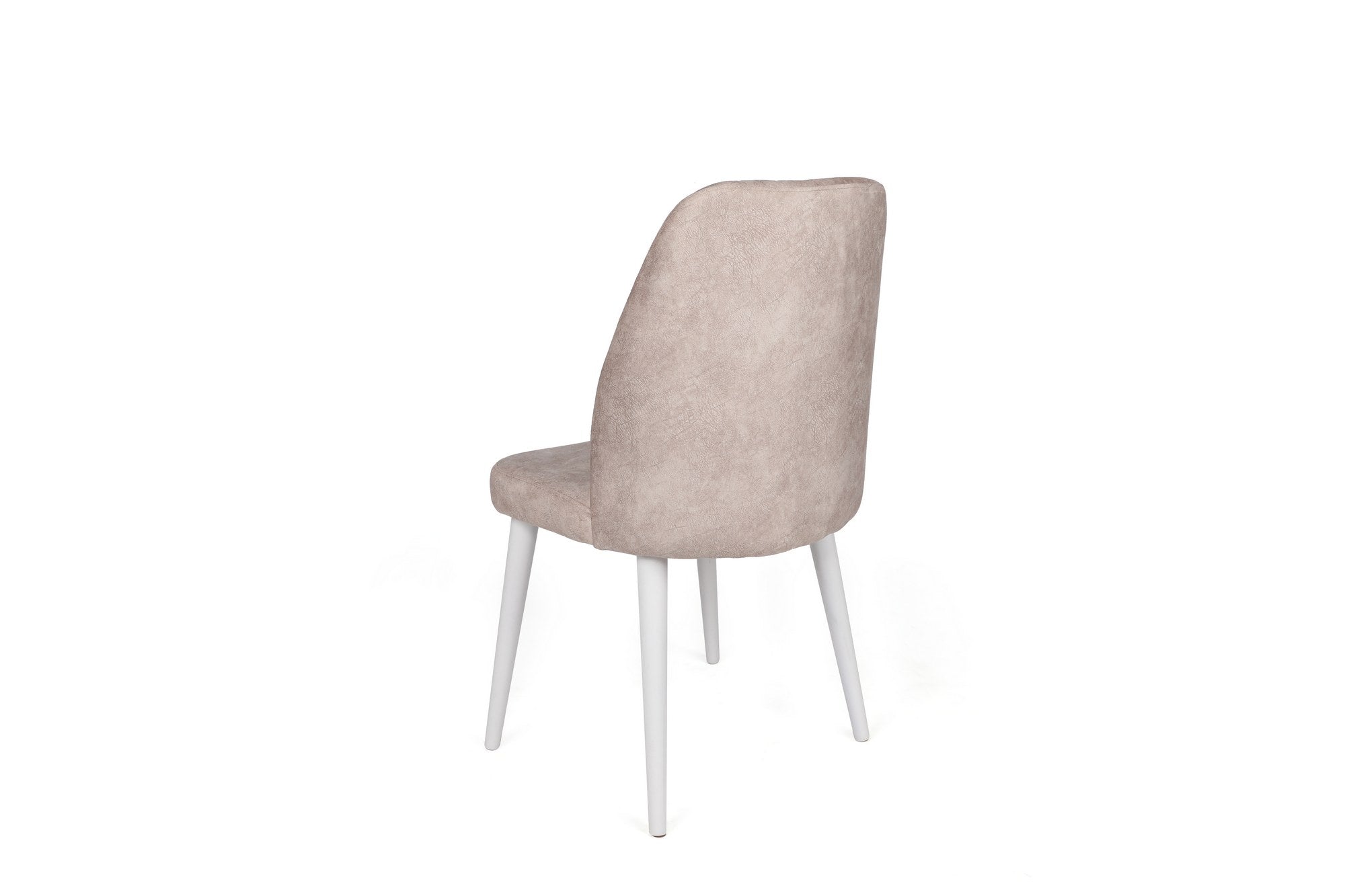 Set of 2 Alfa 495 Velvet Dining Chairs in Cream and White – product image 3